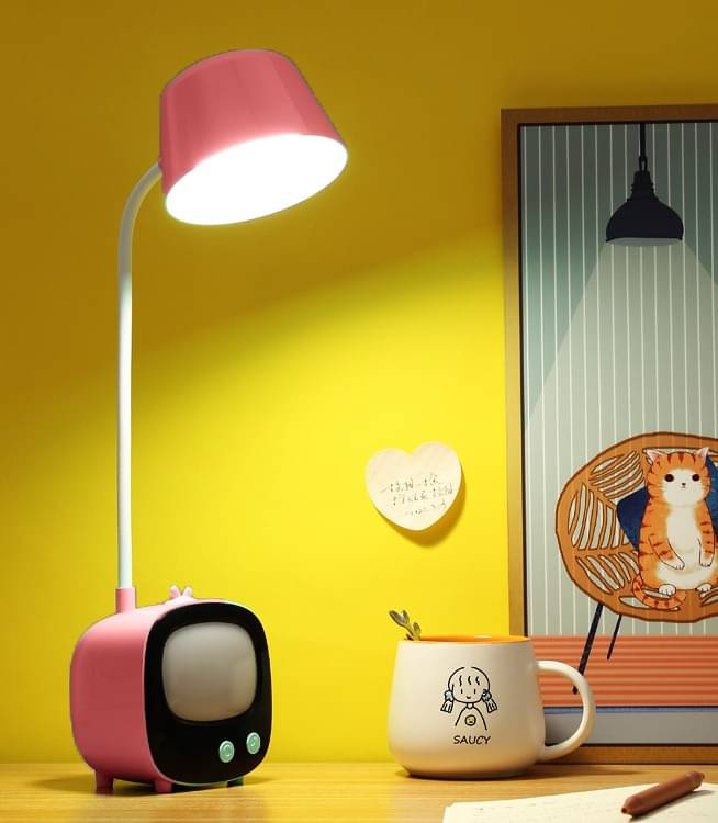     			FIRSTLIKE Pink Study Table Lamp ( Pack of 1 )