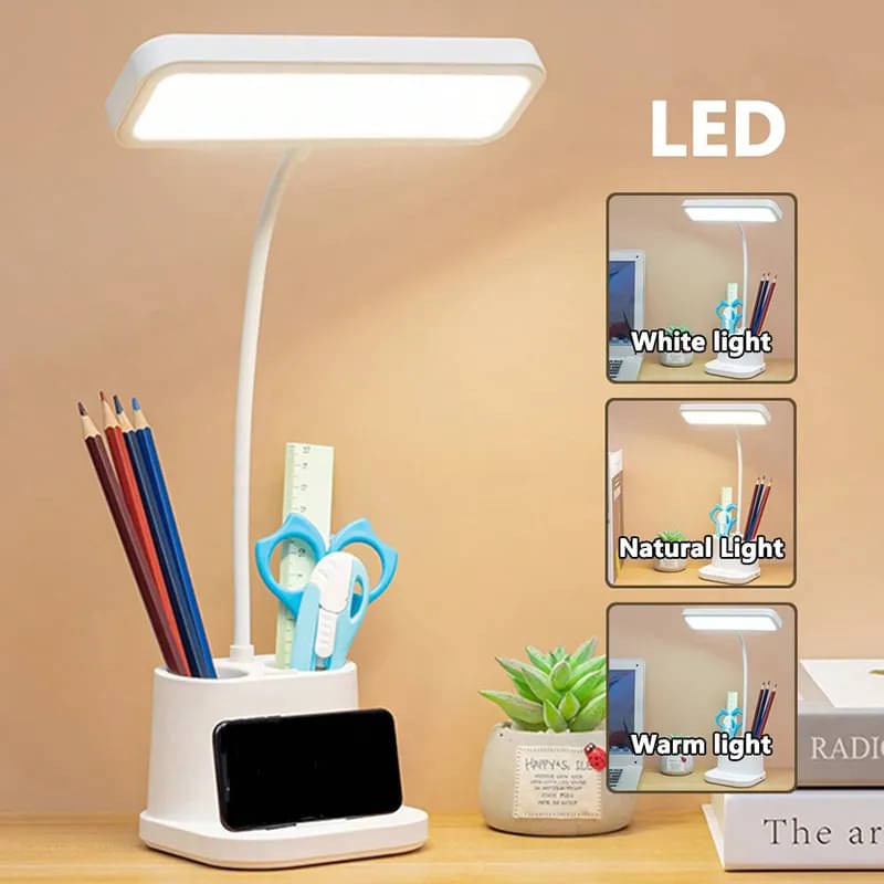     			FIRSTLIKE White Study Table Lamp ( Pack of 1 )