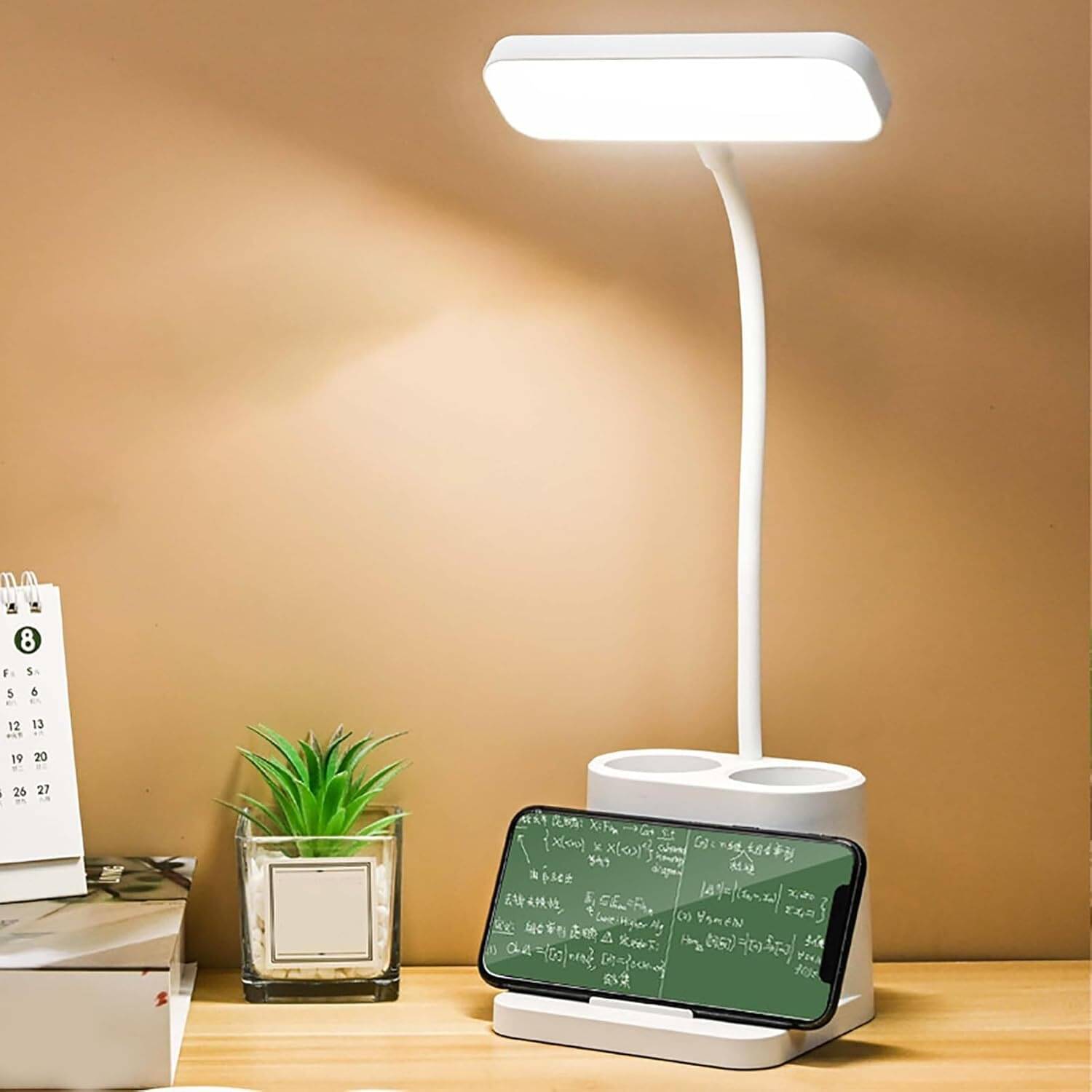     			FIRSTLIKE White Study Table Lamp ( Pack of 1 )