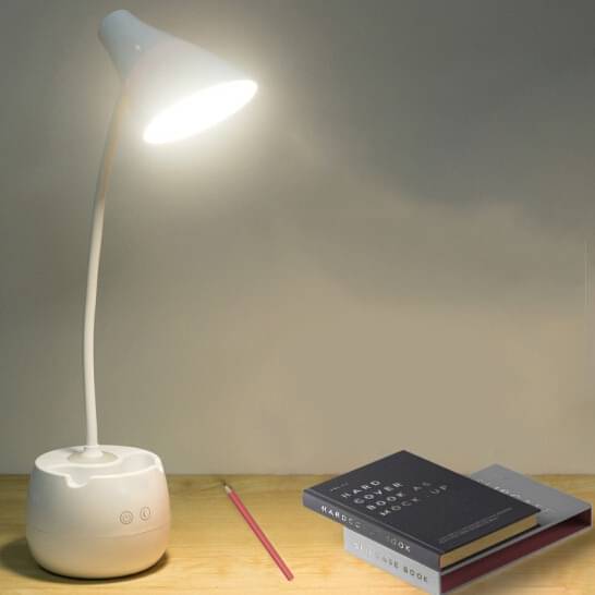     			FIRSTLIKE White Study Table Lamp ( Pack of 1 )