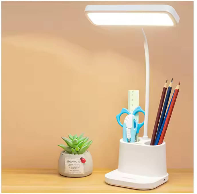     			FIRSTLIKE White Study Table Lamp ( Pack of 1 )