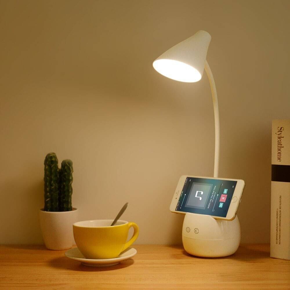     			FIRSTLIKE White Study Table Lamp ( Pack of 1 )
