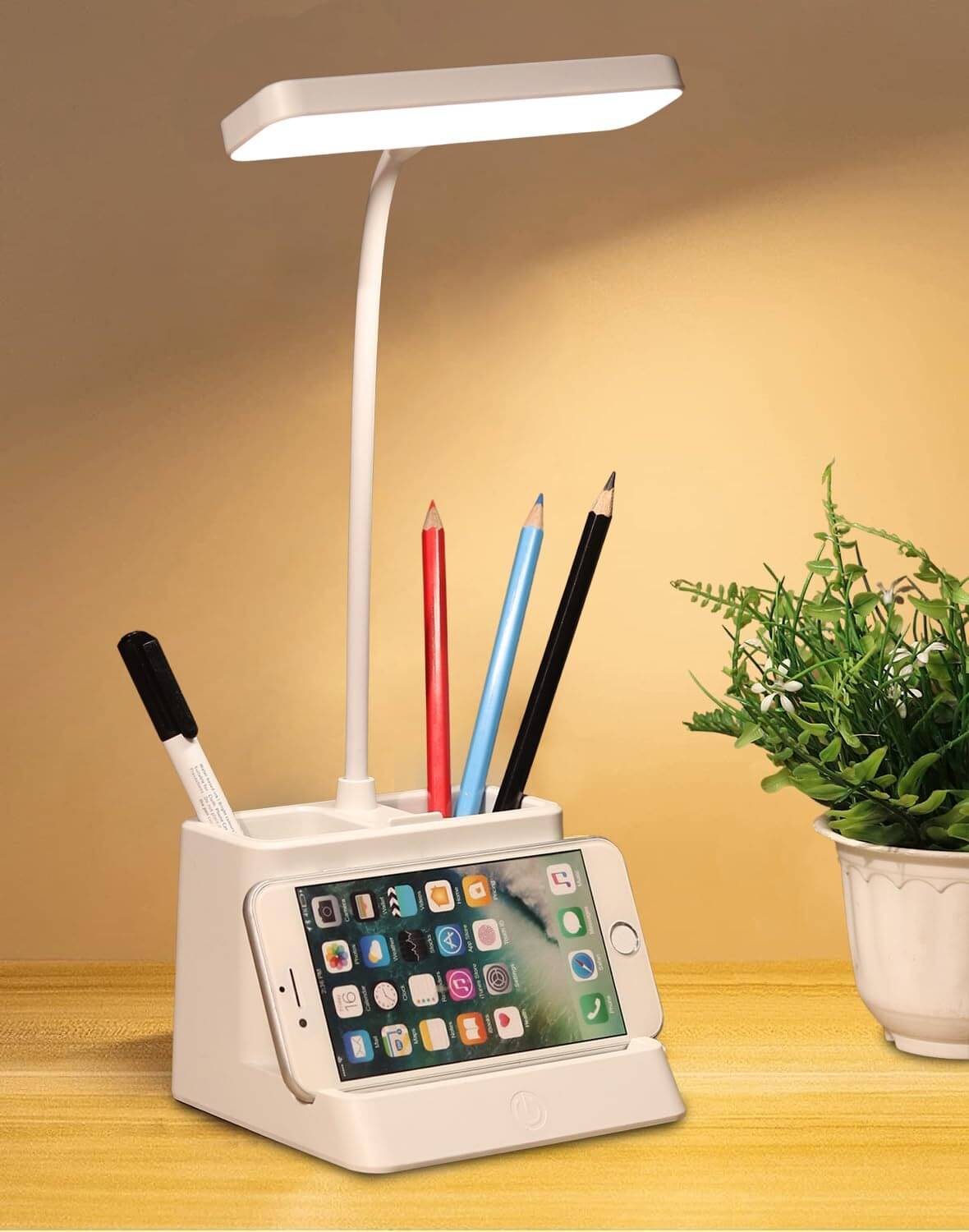     			FIRSTLIKE White Study Table Lamp ( Pack of 1 )