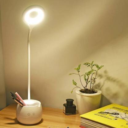     			FIRSTLIKE White Study Table Lamp ( Pack of 1 )