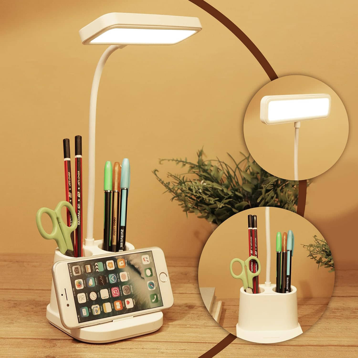 FIRSTLIKE White Table Lamp ( Pack of 1 )