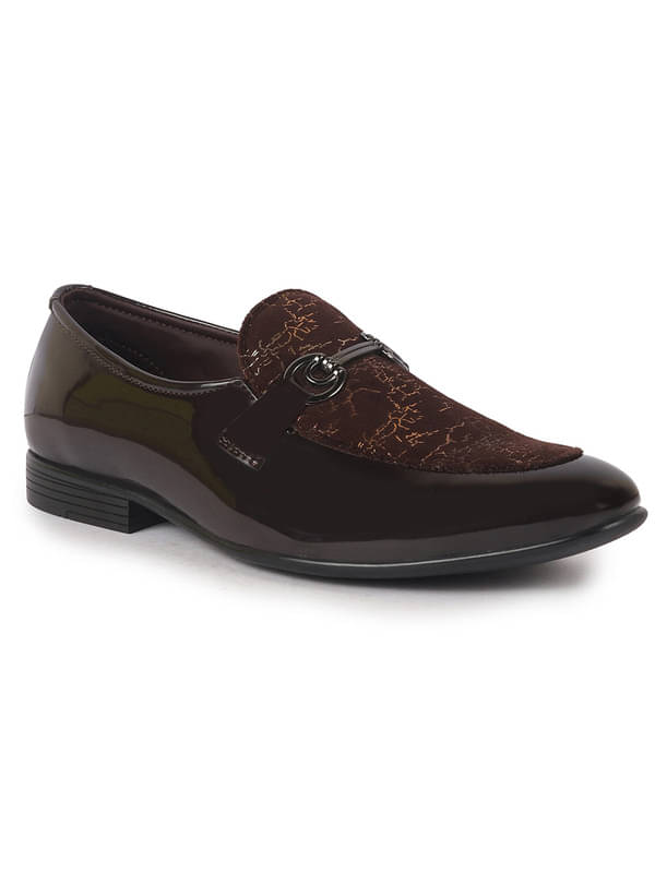     			Fausto Brown Men's Slip On Formal Shoes