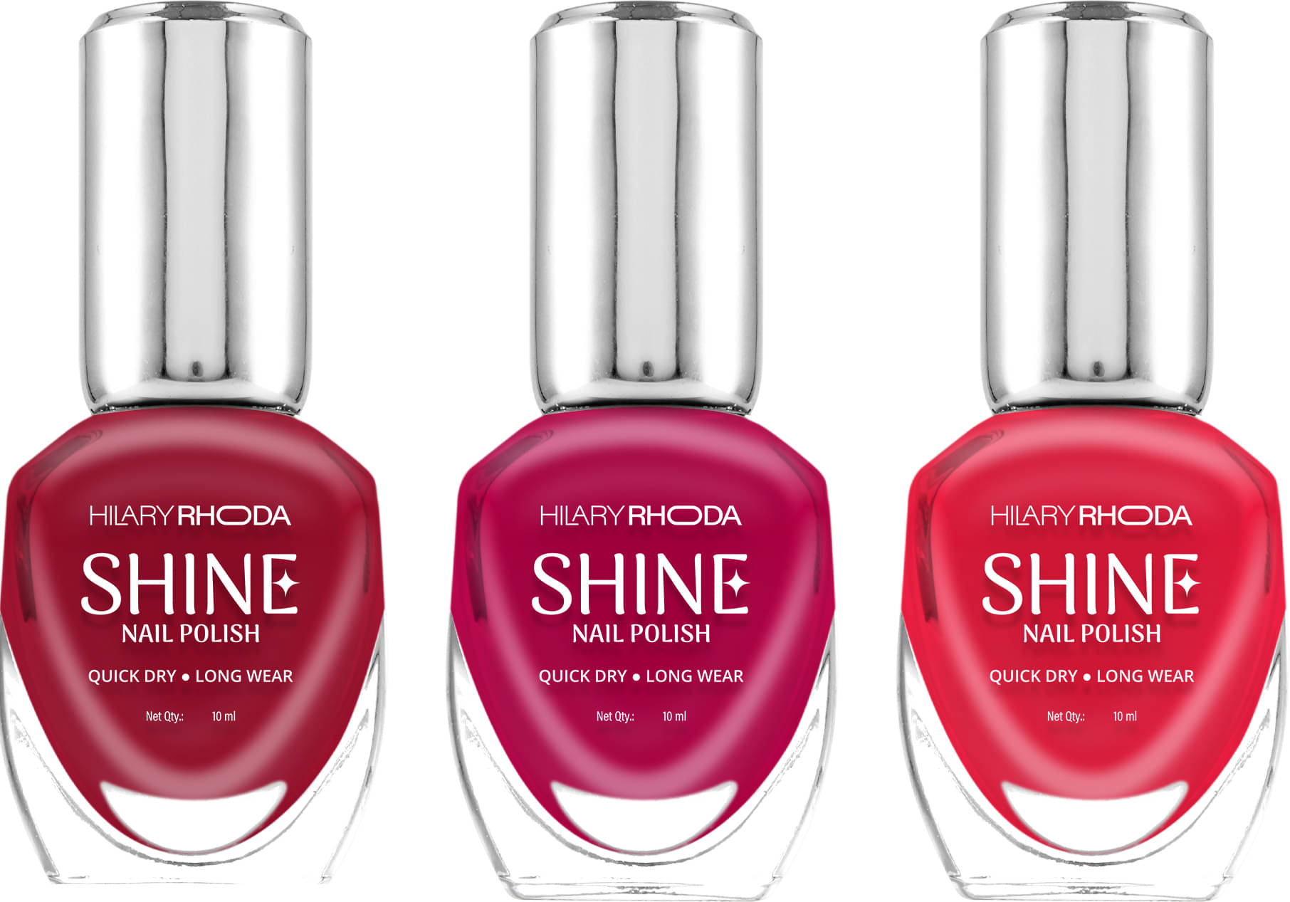     			Hilary Rhoda Galaxia Glossy Nail Polish 10 ( Pack of 3 )