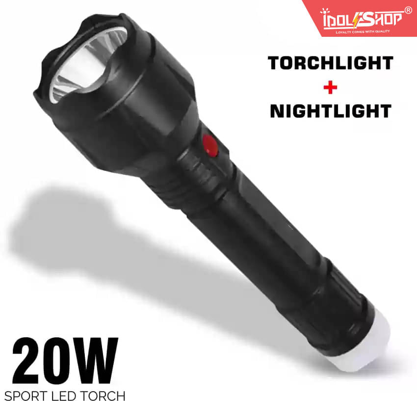     			IDOLESHOP - 20W Rechargeable Flashlight Torch ( Pack of 1 )