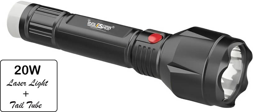 IDOLESHOP - 20W Rechargeable Flashlight Torch ( Pack of 1 ) IDOLESHOP - 20W Rechargeable Flashlight Torch ( Pack of 1 )