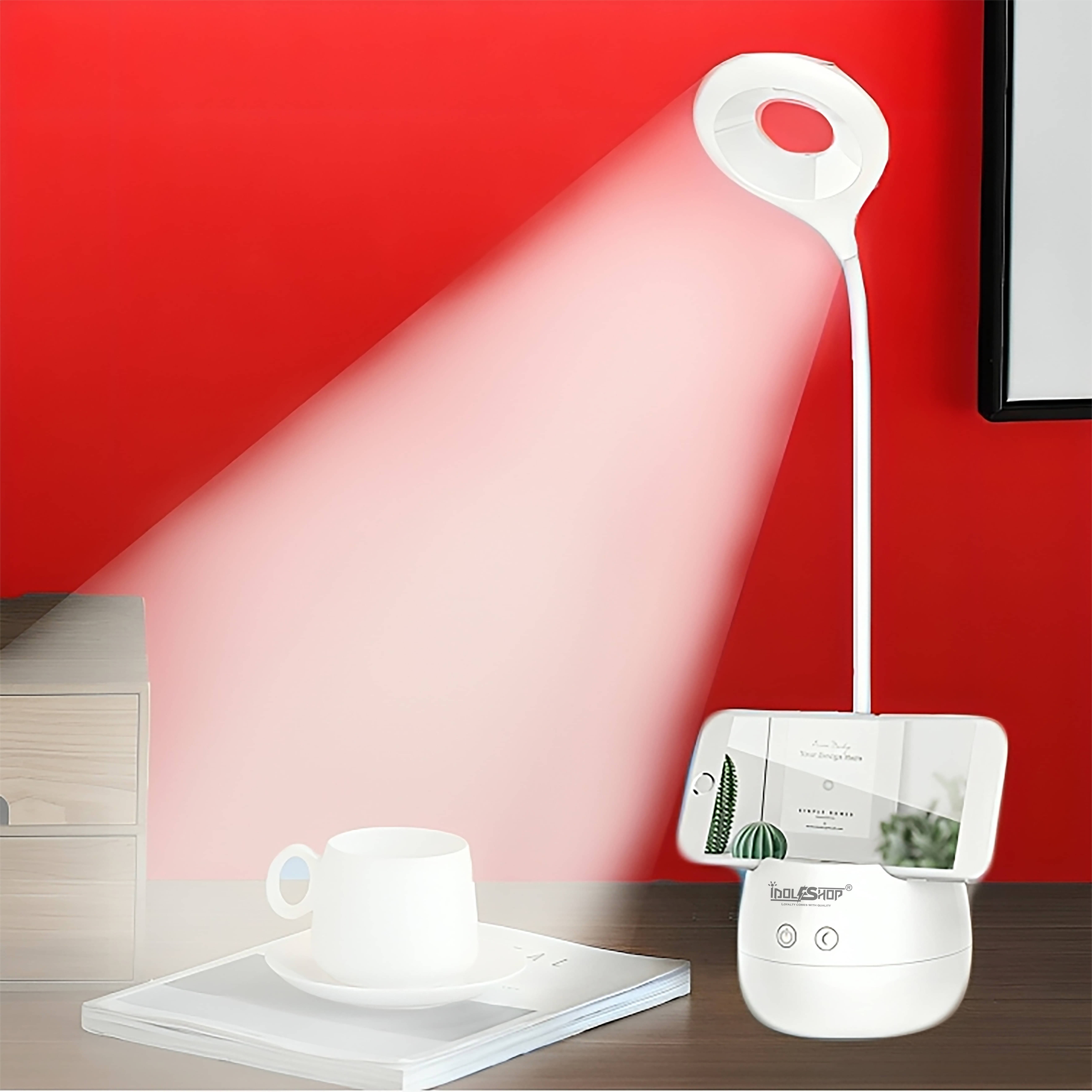     			IDOLESHOP White Table Lamp ( Pack of 1 )