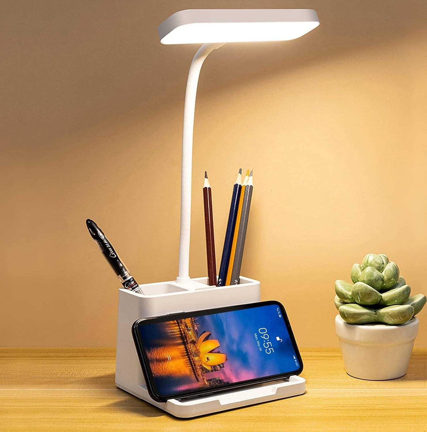     			IDOLESHOP White Table Lamp ( Pack of 1 )