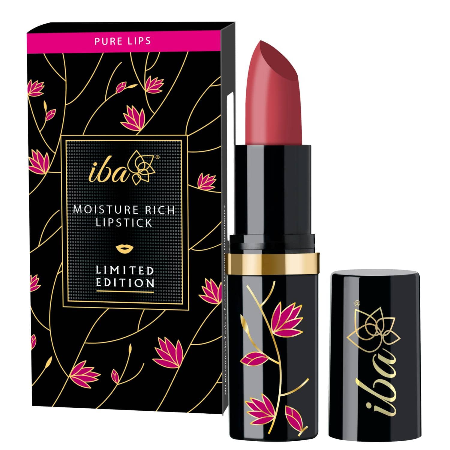 Iba Moisture Rich Lipstick Limited Edition E02 Sunday Brunch, 4g , Highly Pigmented and Long Lasting, (Pack of 1)