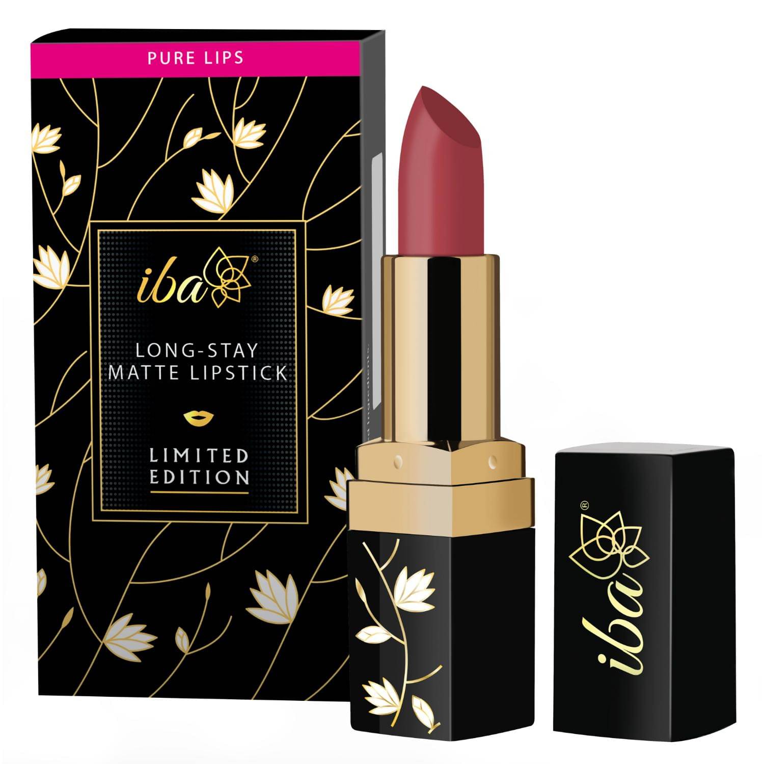     			Iba Long Stay Matte Lipstick Limited Edition L03 Pink Pout, 4g , Highly Pigmented & Long Lasting, (Pack of 1)