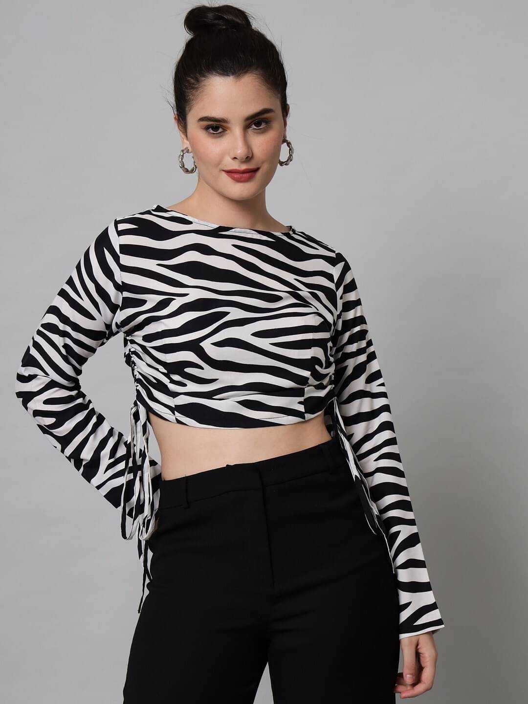 Kulfi Women's Polyester Crop Top ( Multi Color ) Kulfi Women's Polyester Crop Top ( Multi Color )