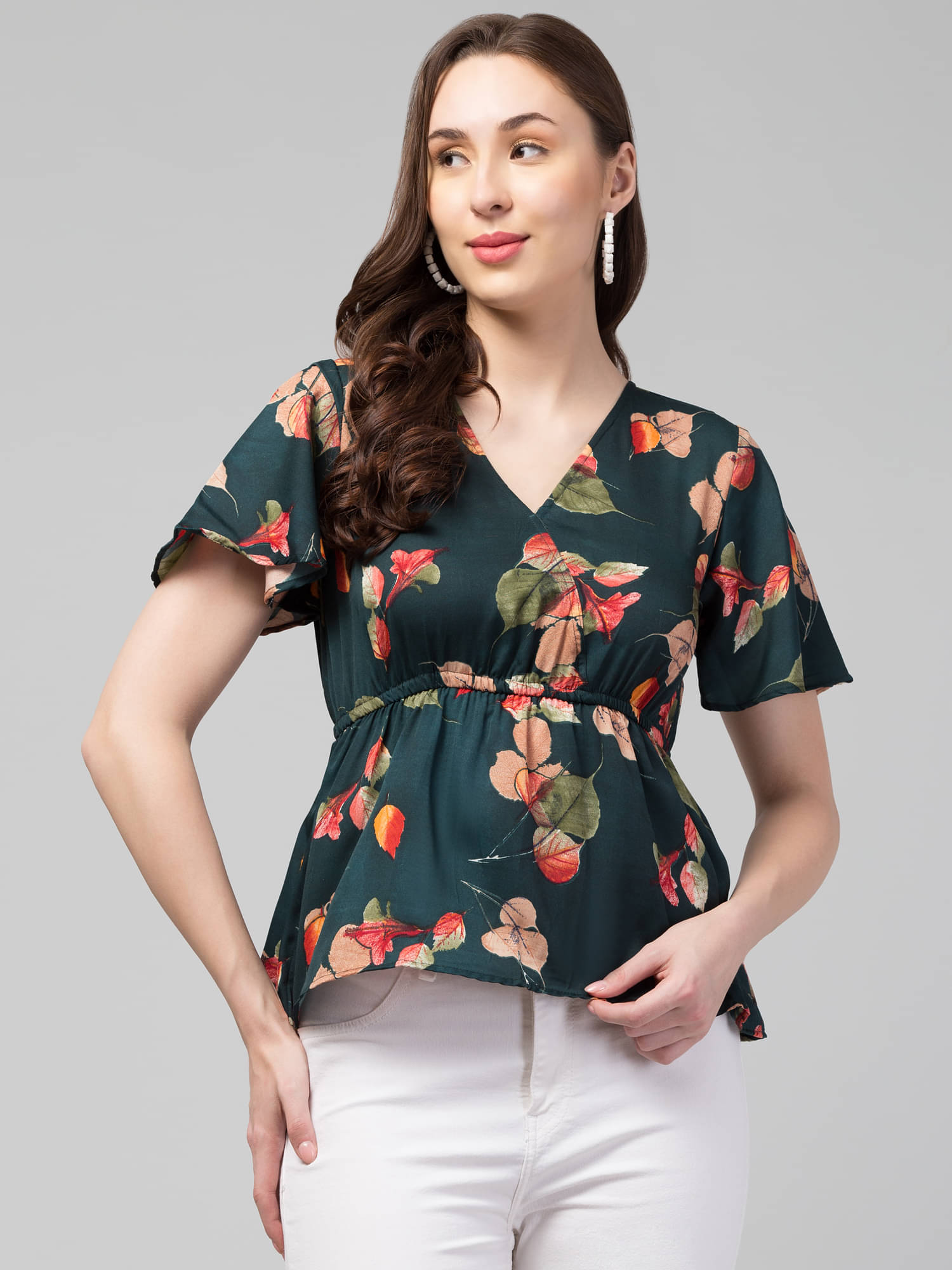 Kulfi Women's Crepe Regular Top ( Multicolor ) Kulfi Women's Crepe Regular Top ( Multicolor )