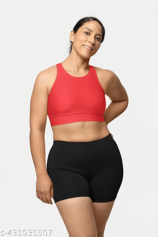 LOVE LONDON Black Cotton Blend Non Padded Women's Sports Bra ( Pack of 1 ) LOVE LONDON Black Cotton Blend Non Padded Women's Sports Bra ( Pack of 1 )