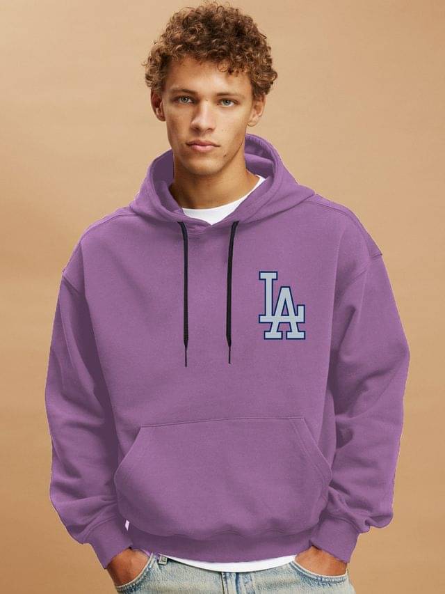 Lime Fleece Hooded Men's Sweatshirt - Lavender ( Pack of 1 ) Lime Fleece Hooded Men's Sweatshirt - Lavender ( Pack of 1 )