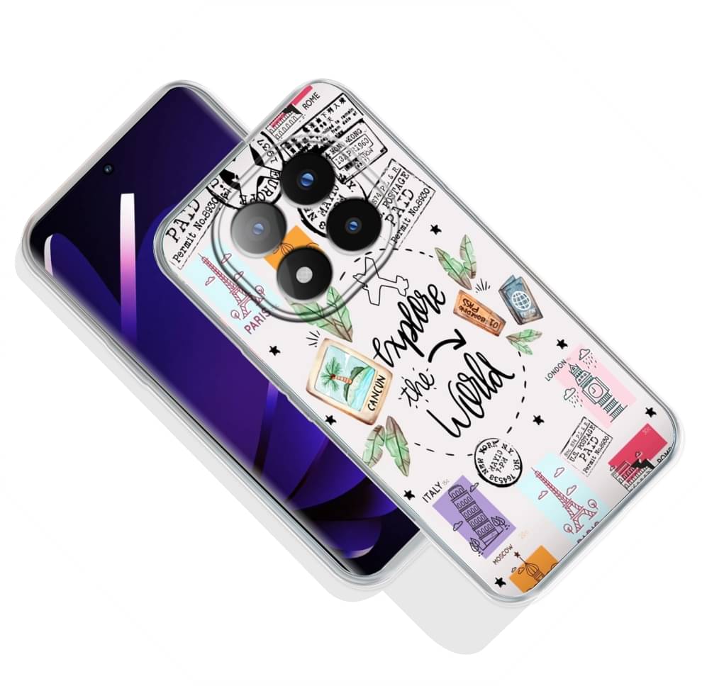     			Mitvaa Multicolor Printed Back Cover TPU Glossy Cases Compatible For Redmi Note 14 Pro+ 5G ( Pack of 1 )