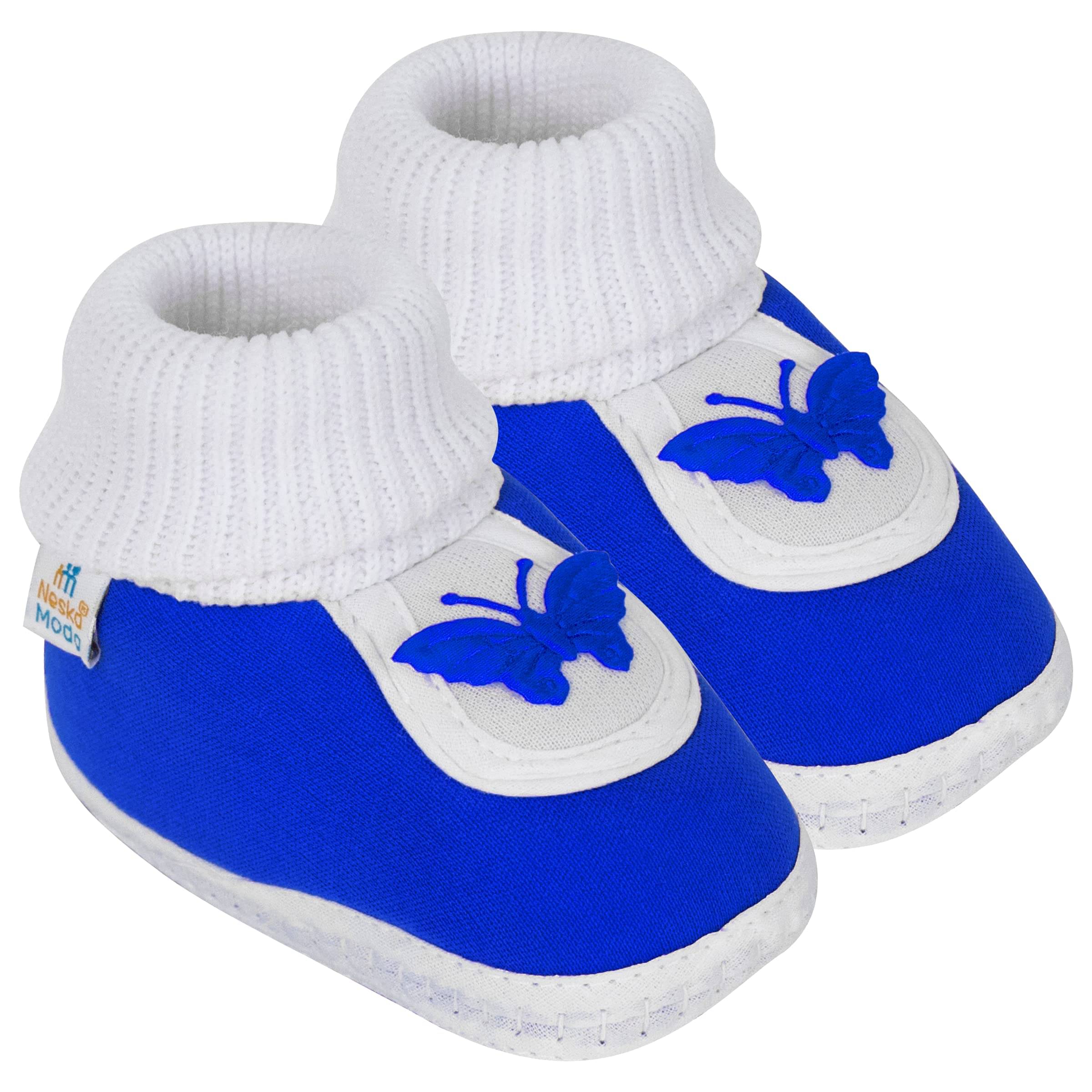     			Neska Moda - Blue Booties For Baby Boy & Baby Girl 12-18 Months ( Pack of 1 )