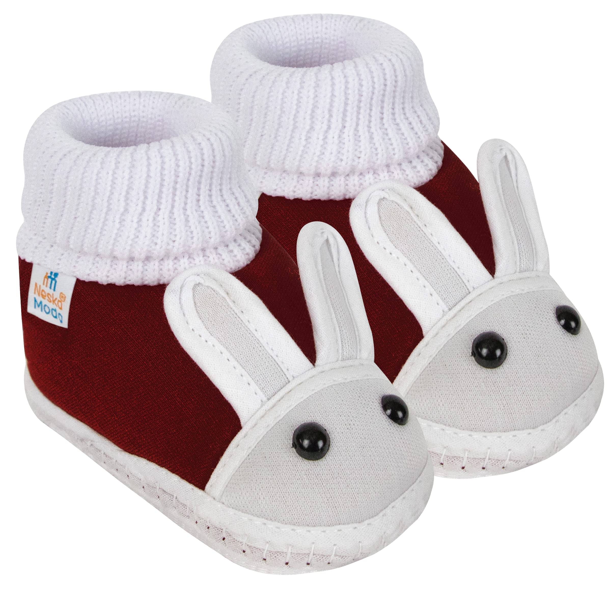     			Neska Moda - Maroon Booties For Baby Boy & Baby Girl 12-18 Months ( Pack of 1 )