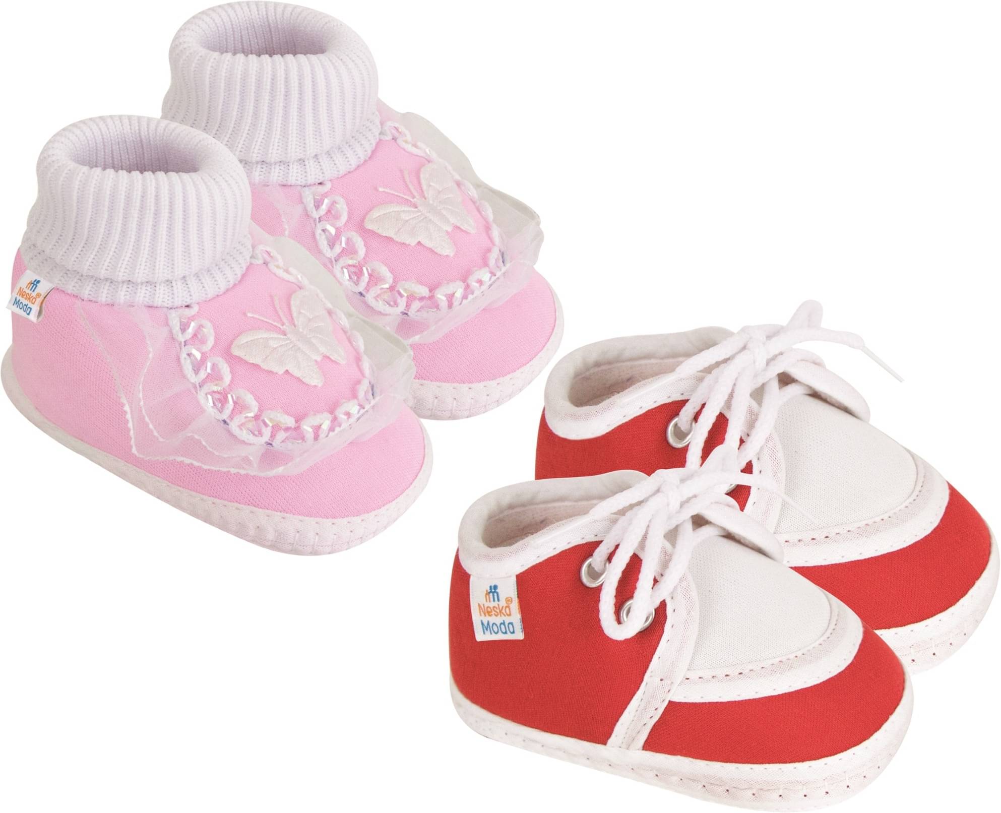    			Neska Moda - MultiColor  Booties For Baby Boy & Baby Girl 0-6 Months ( Pack of 2 )