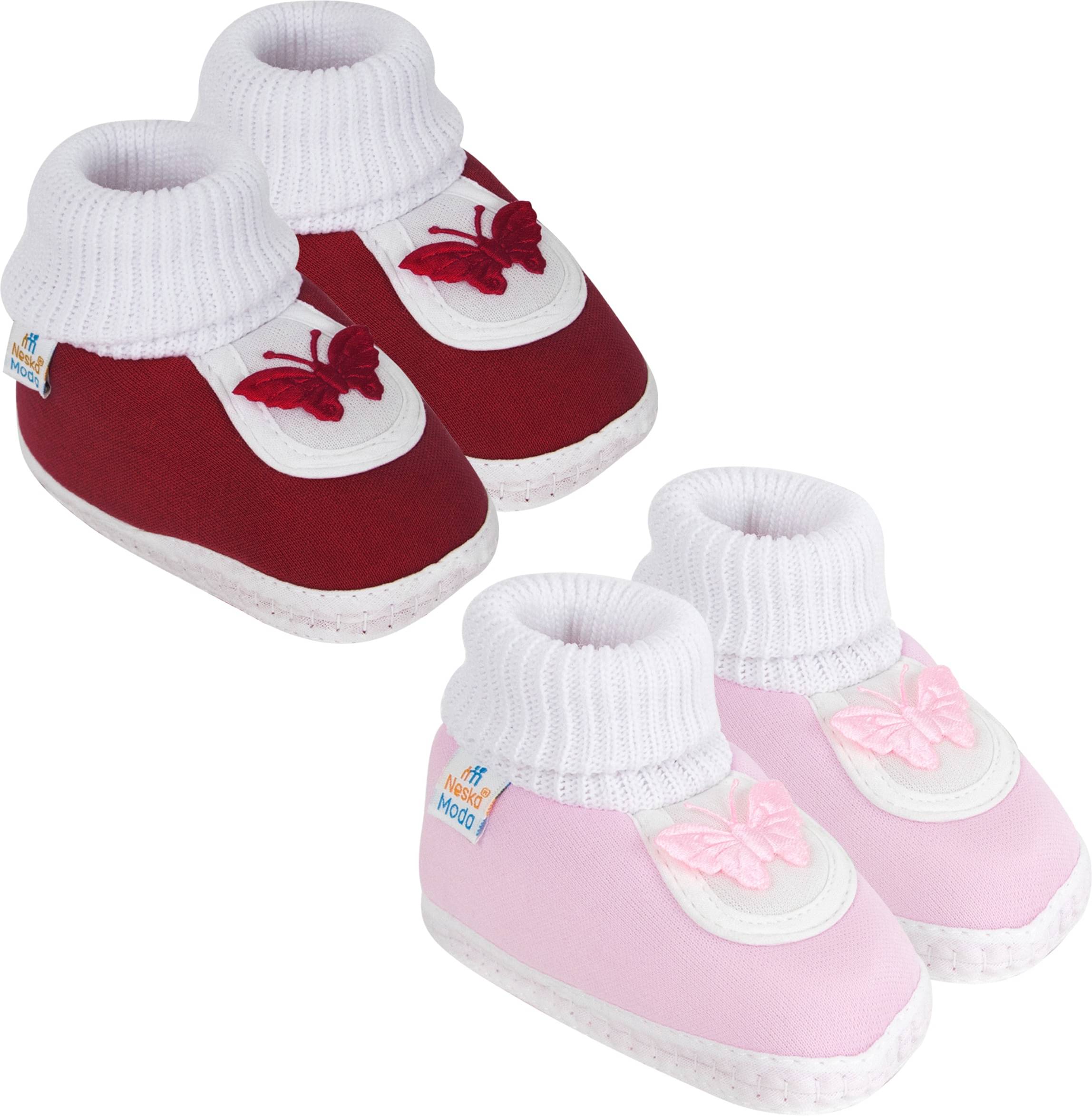     			Neska Moda - MultiColor  Booties For Baby Boy & Baby Girl 6-12 Months ( Pack of 2 )