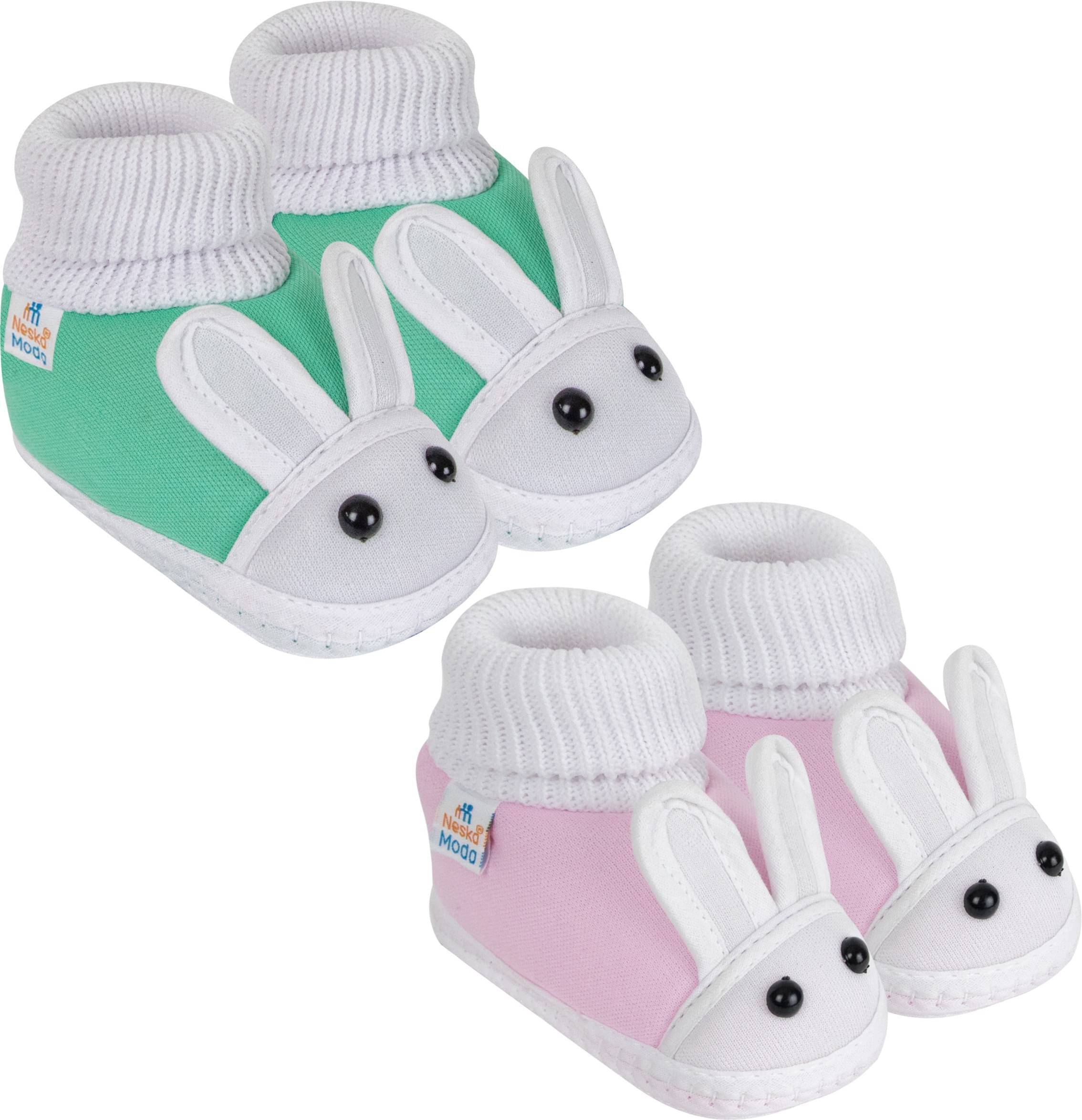 Neska Moda - MultiColor Booties For Baby Boy & Baby Girl 0-6 Months ( Pack of 2 ) Neska Moda - MultiColor Booties For Baby Boy & Baby Girl 0-6 Months ( Pack of 2 )