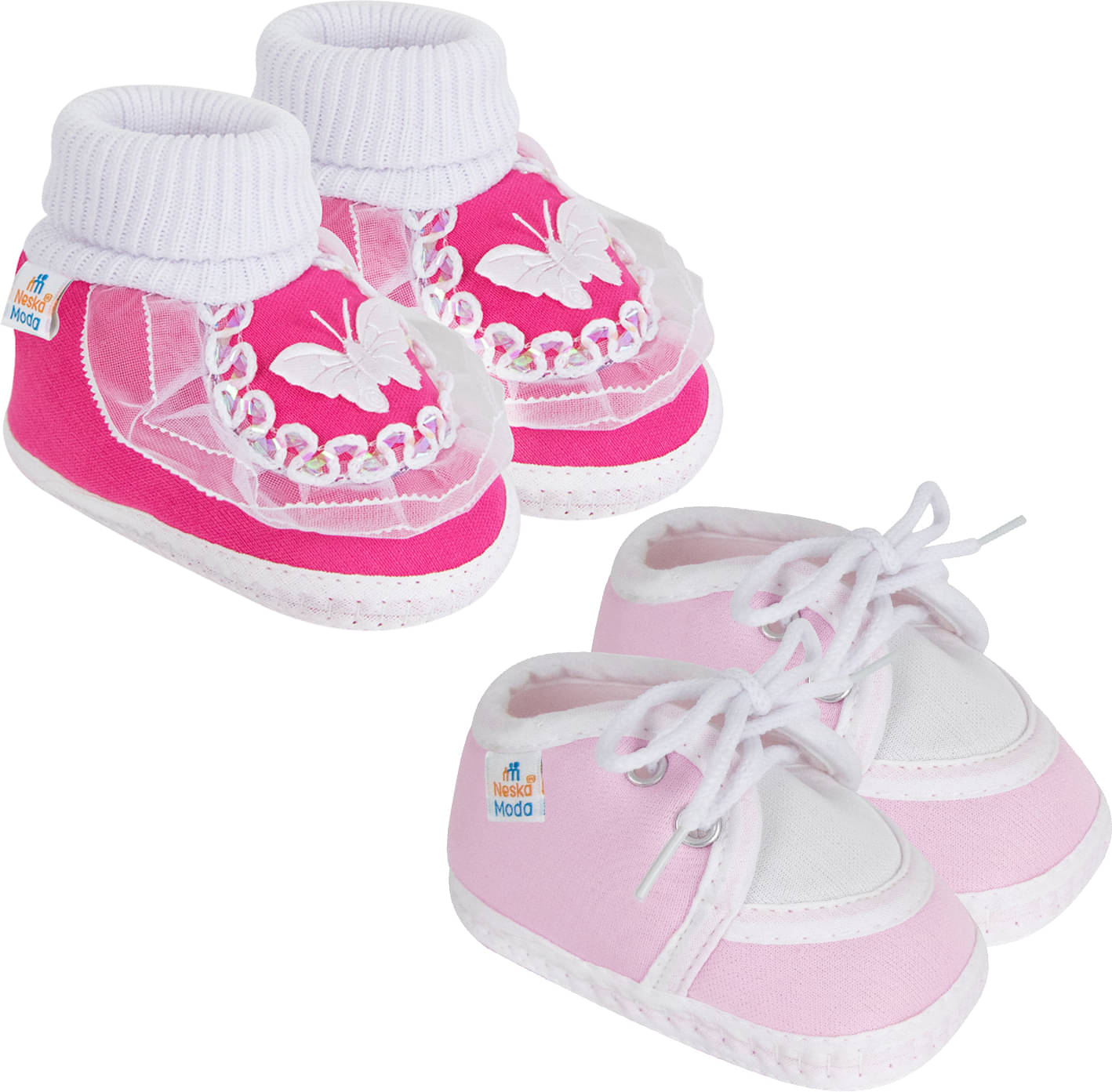     			Neska Moda - MultiColor  Booties For Baby Boy & Baby Girl 0-6 Months ( Pack of 2 )