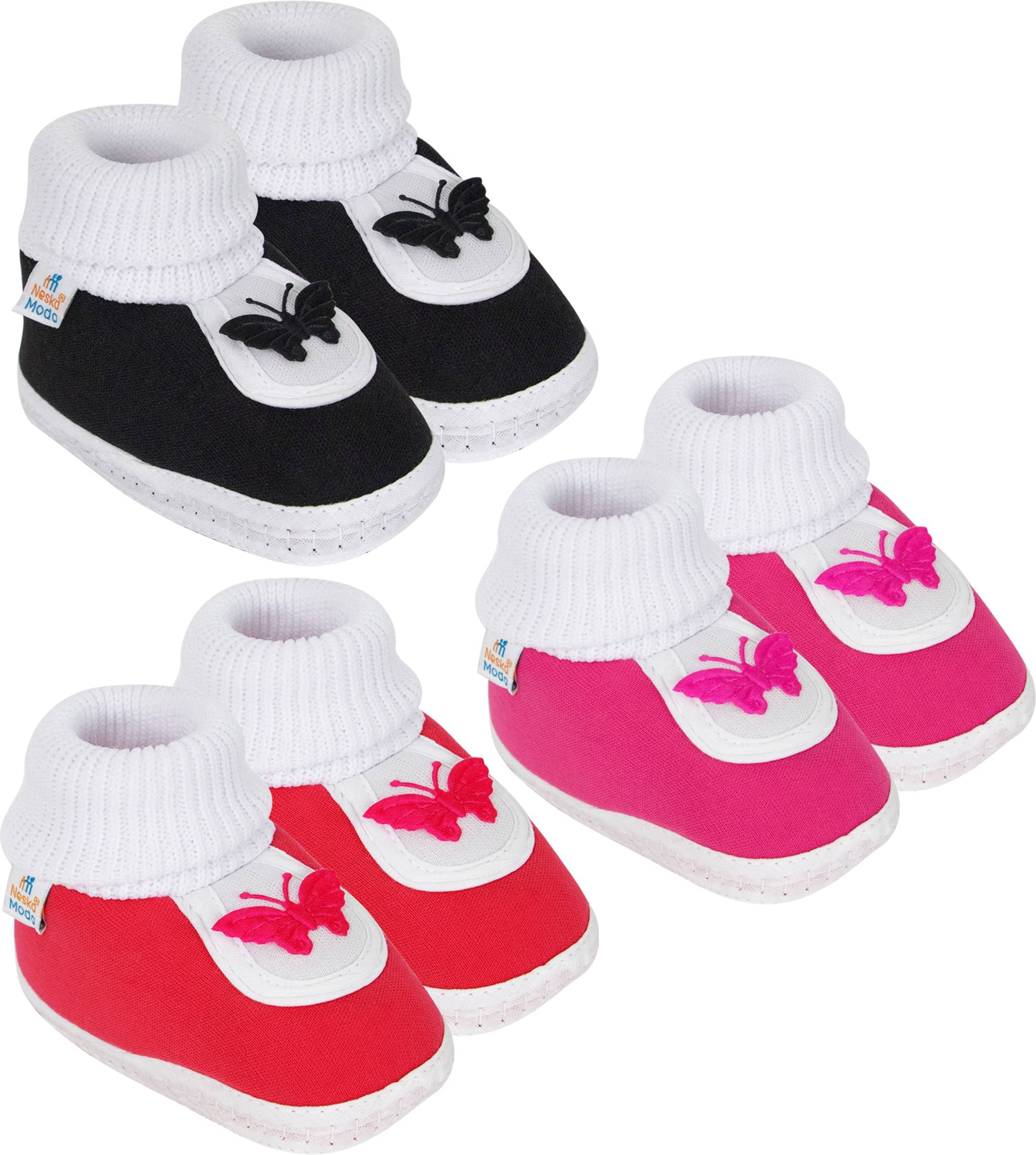     			Neska Moda - MultiColor  Booties For Baby Boy & Baby Girl 6-12 Months ( Pack of 3 )