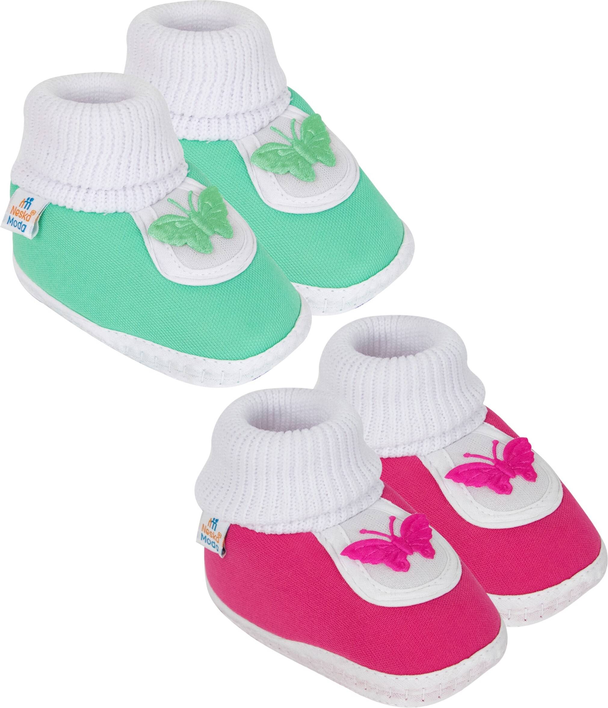     			Neska Moda - MultiColor  Booties For Baby Boy & Baby Girl 6-12 Months ( Pack of 2 )