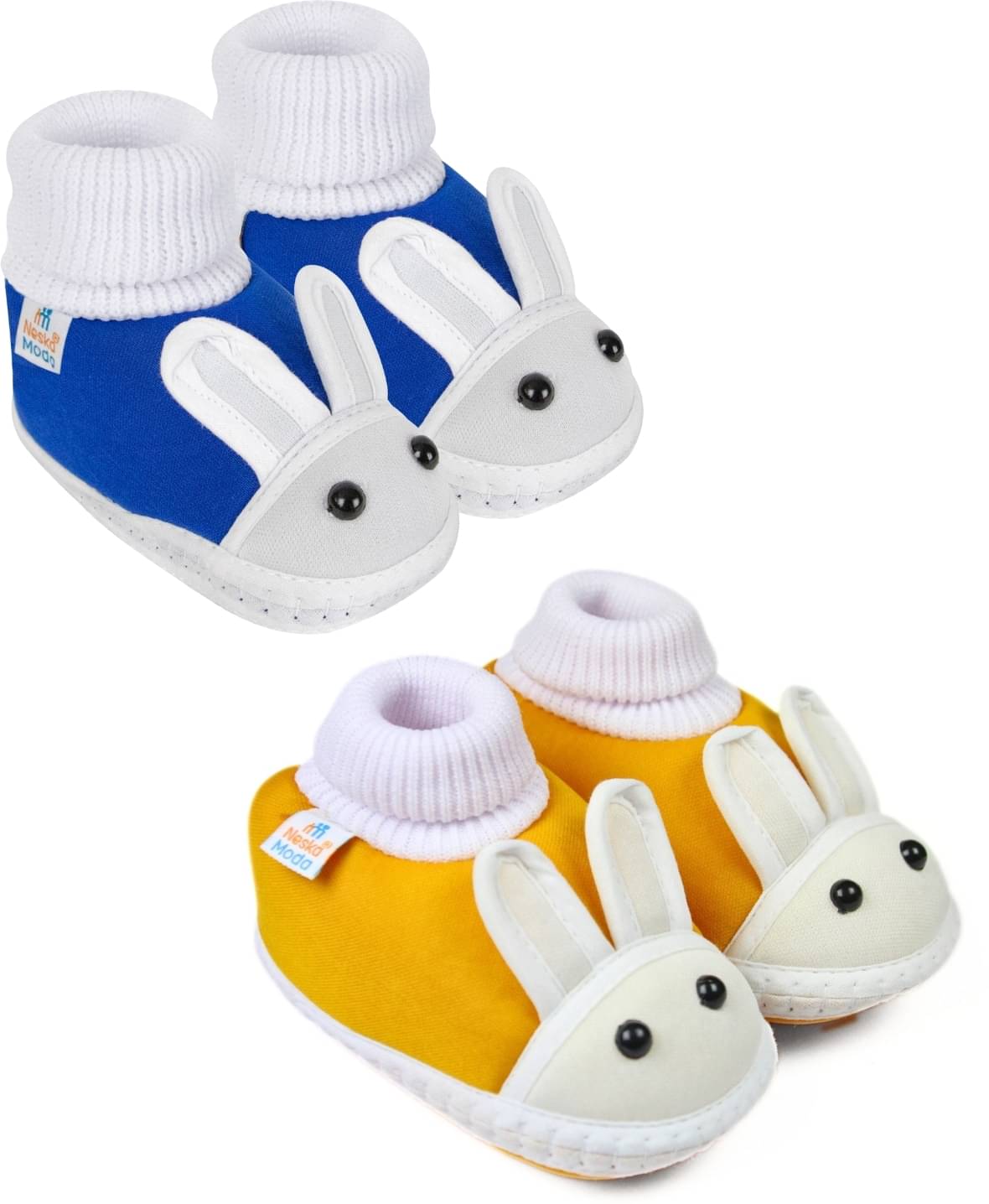     			Neska Moda - MultiColor  Booties For Baby Boy & Baby Girl 6-12 Months ( Pack of 2 )