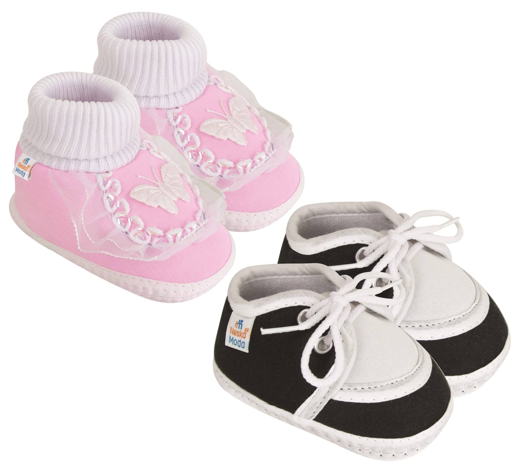     			Neska Moda - MultiColor  Booties For Baby Boy & Baby Girl 0-6 Months ( Pack of 2 )