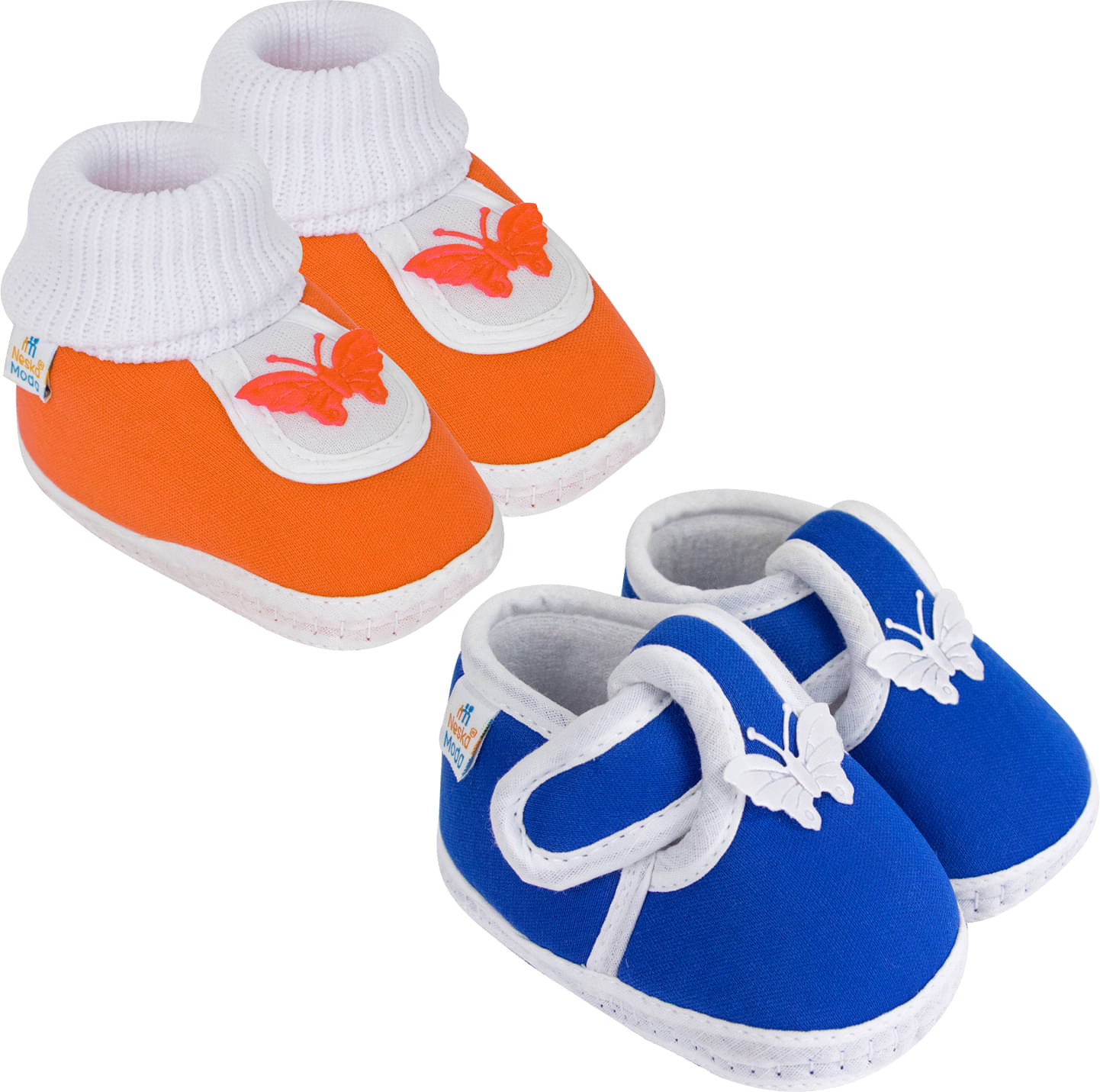     			Neska Moda - MultiColor  Booties For Baby Boy & Baby Girl 6-12 Months ( Pack of 2 )