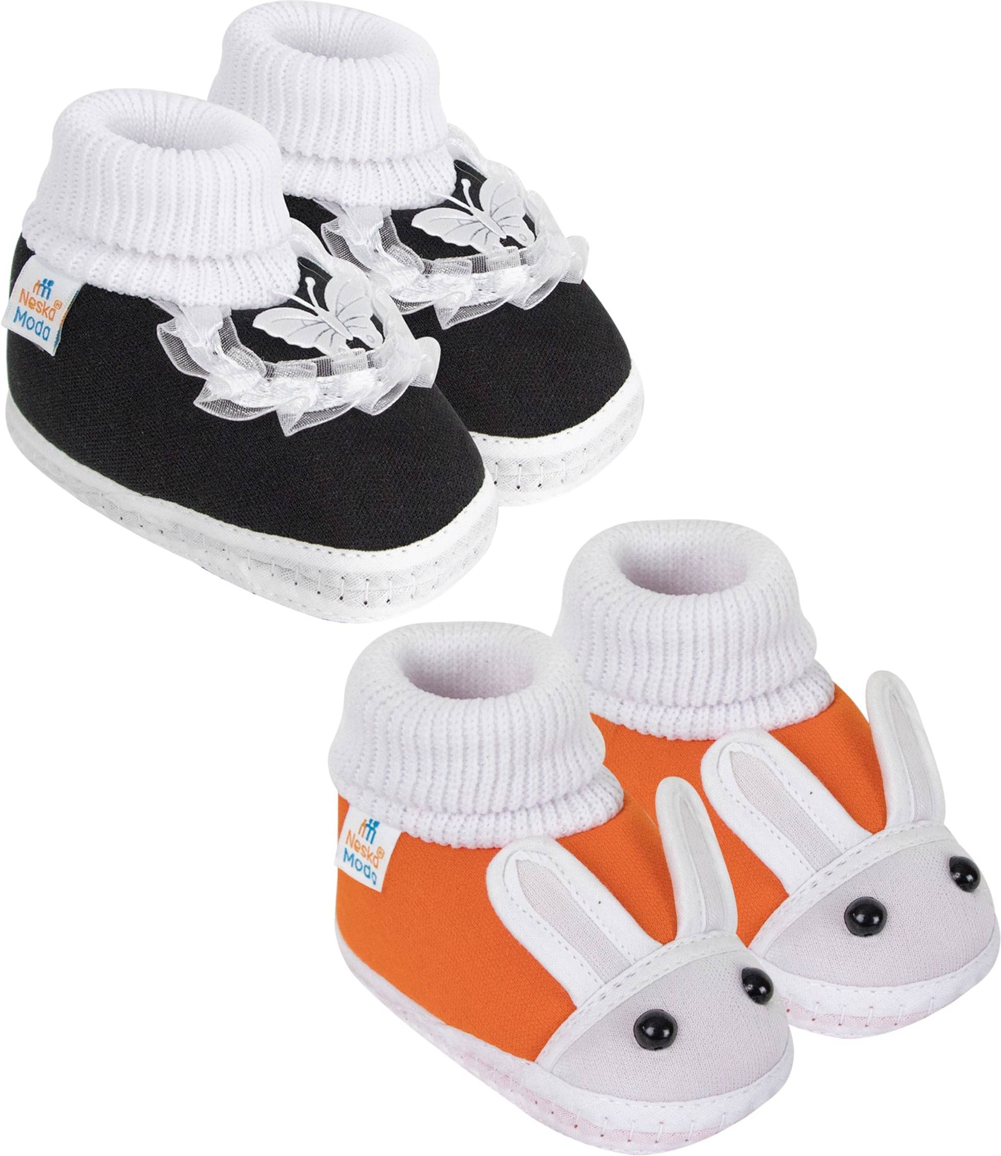 Neska Moda - MultiColor Booties For Baby Boy & Baby Girl 0-6 Months ( Pack of 2 ) Neska Moda - MultiColor Booties For Baby Boy & Baby Girl 0-6 Months ( Pack of 2 )