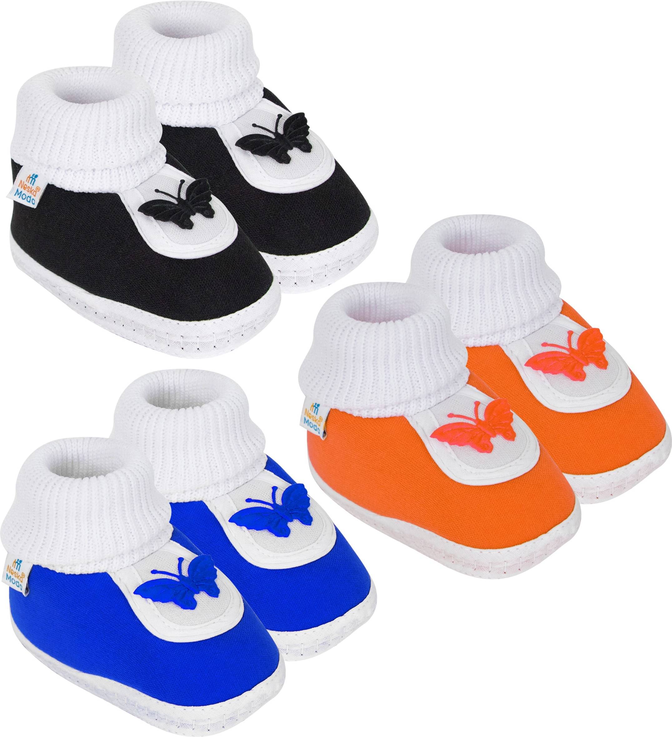     			Neska Moda - MultiColor  Booties For Baby Boy & Baby Girl 6-12 Months ( Pack of 3 )