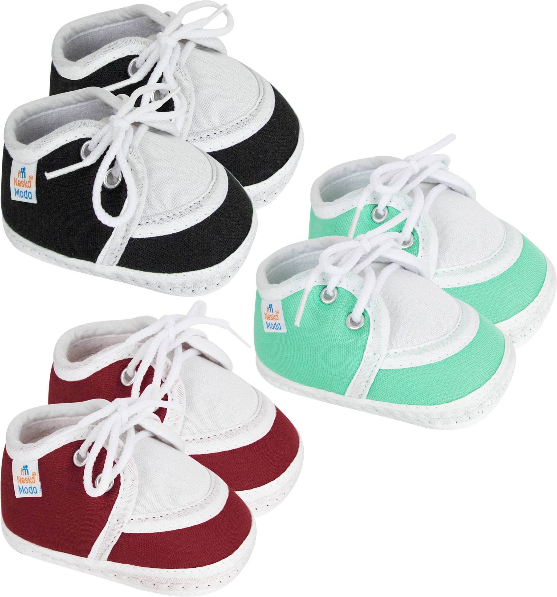     			Neska Moda - MultiColor  Booties For Baby Boy & Baby Girl 6-12 Months ( Pack of 3 )