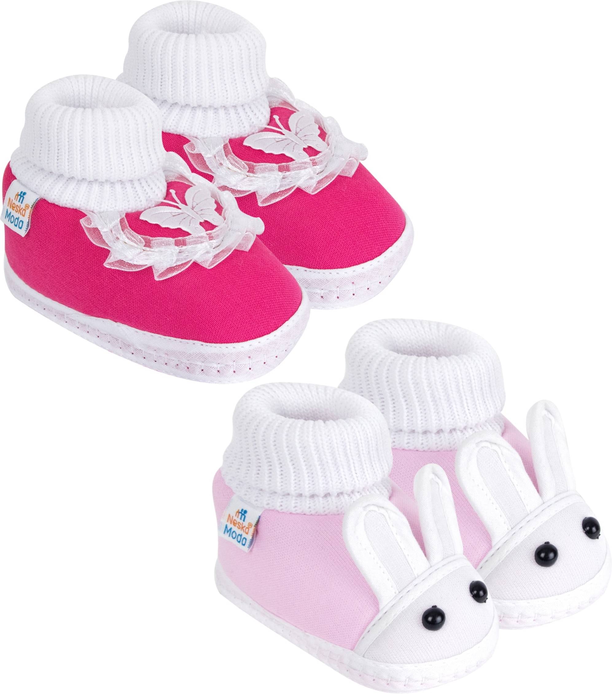     			Neska Moda - MultiColor  Booties For Baby Boy & Baby Girl 0-6 Months ( Pack of 2 )