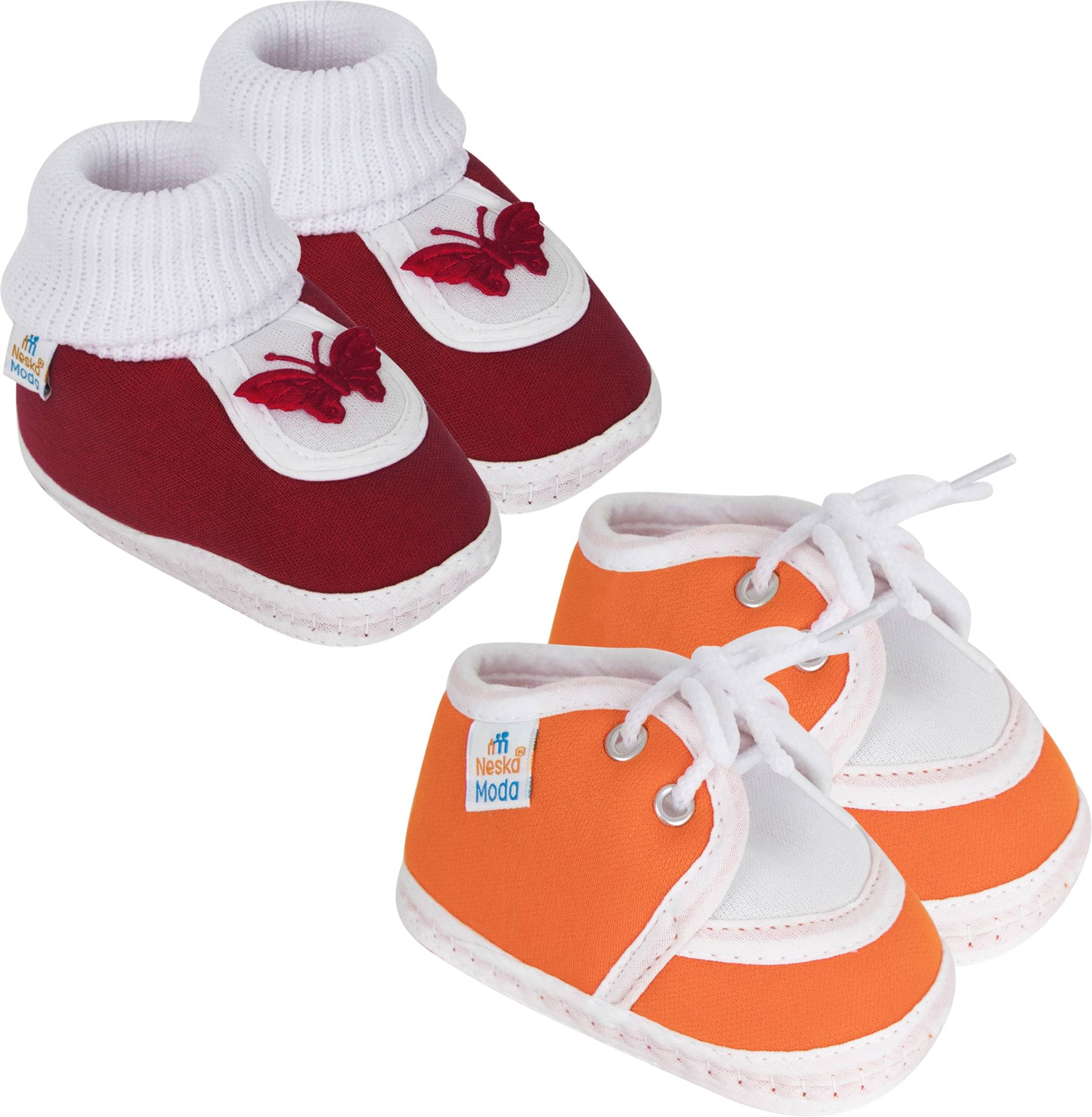     			Neska Moda - MultiColor  Booties For Baby Boy & Baby Girl 6-12 Months ( Pack of 2 )
