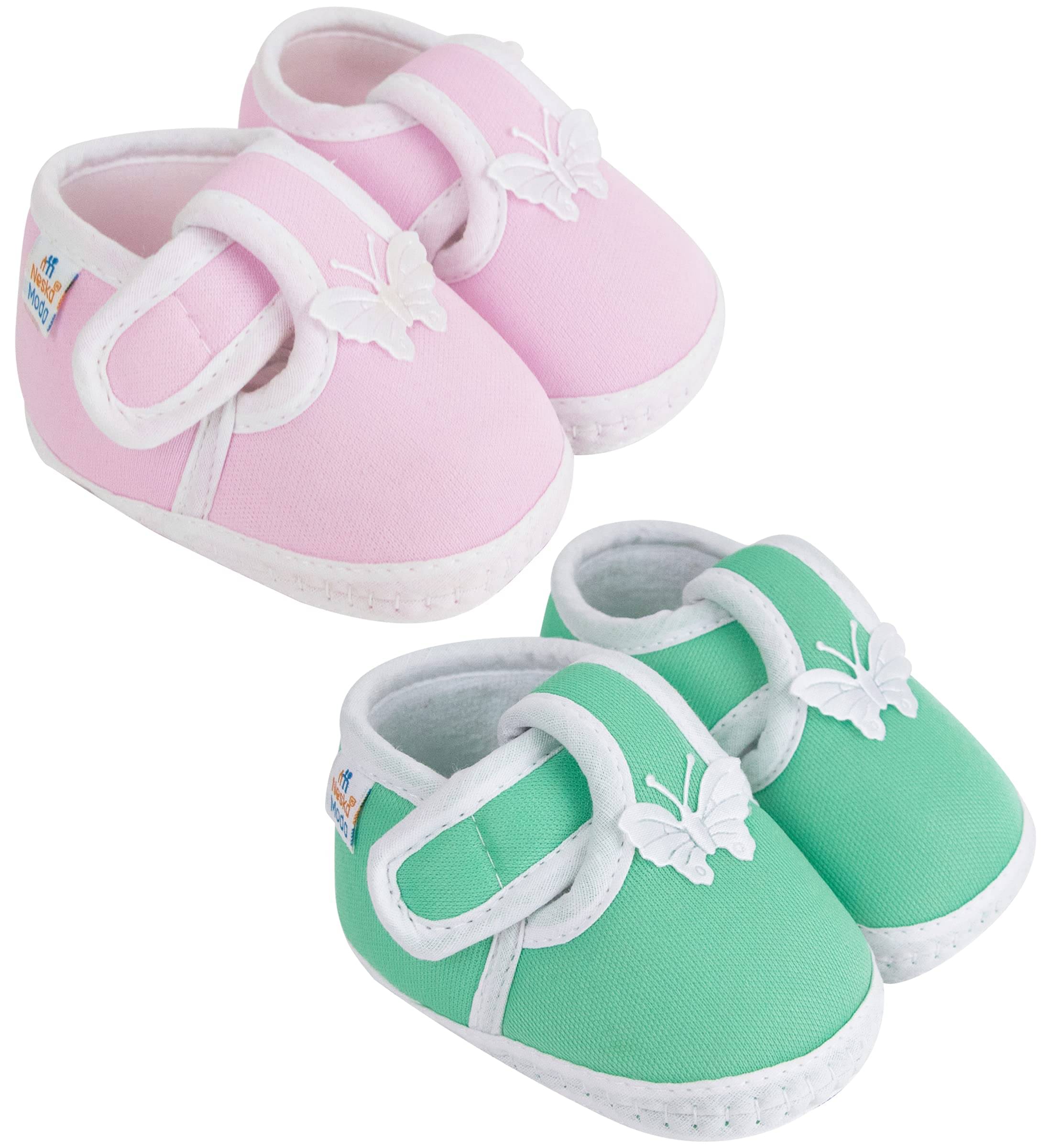     			Neska Moda - MultiColor  Booties For Baby Boy & Baby Girl 0-6 Months ( Pack of 2 )