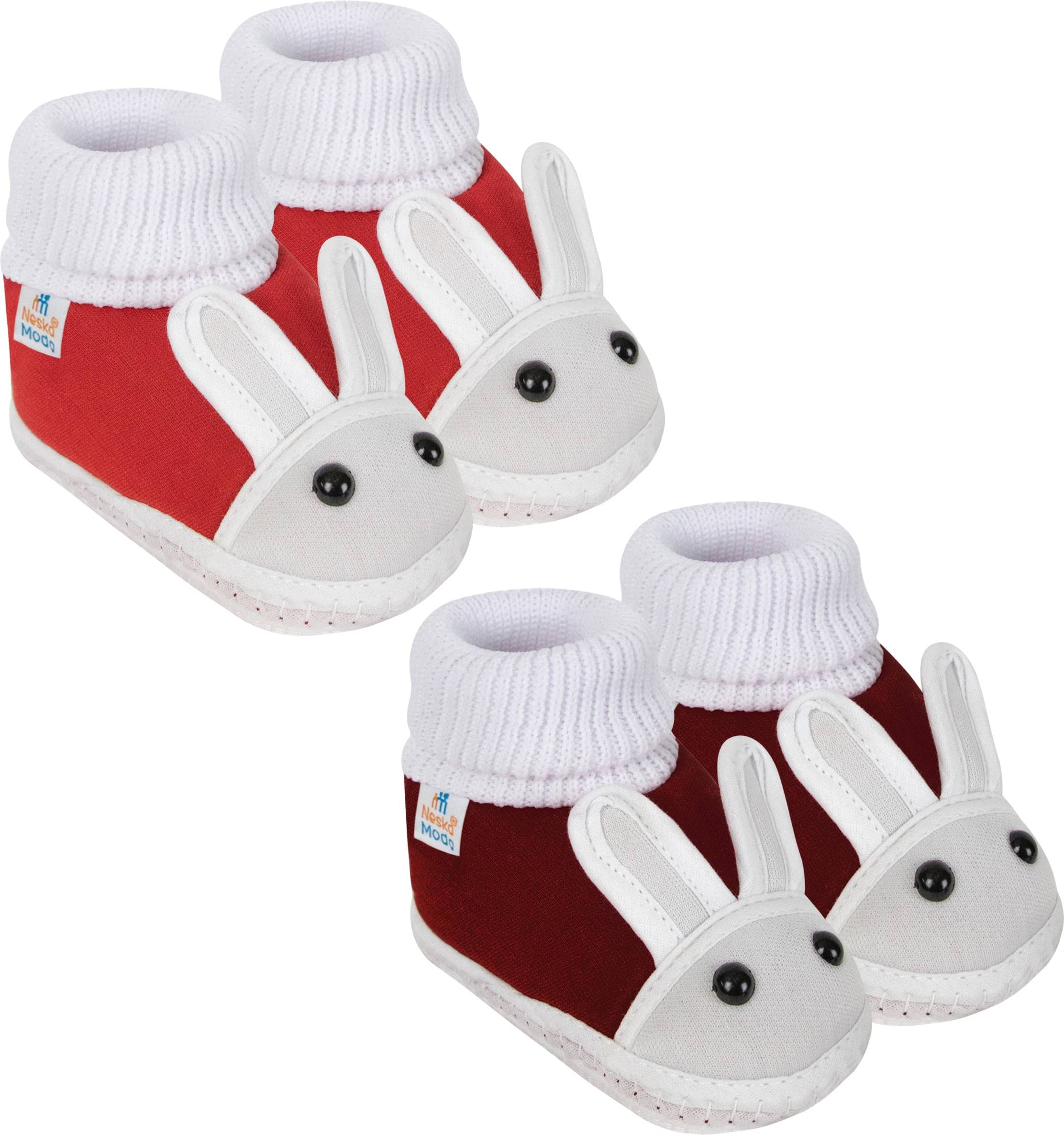    			Neska Moda - MultiColor  Booties For Baby Boy & Baby Girl 0-6 Months ( Pack of 2 )