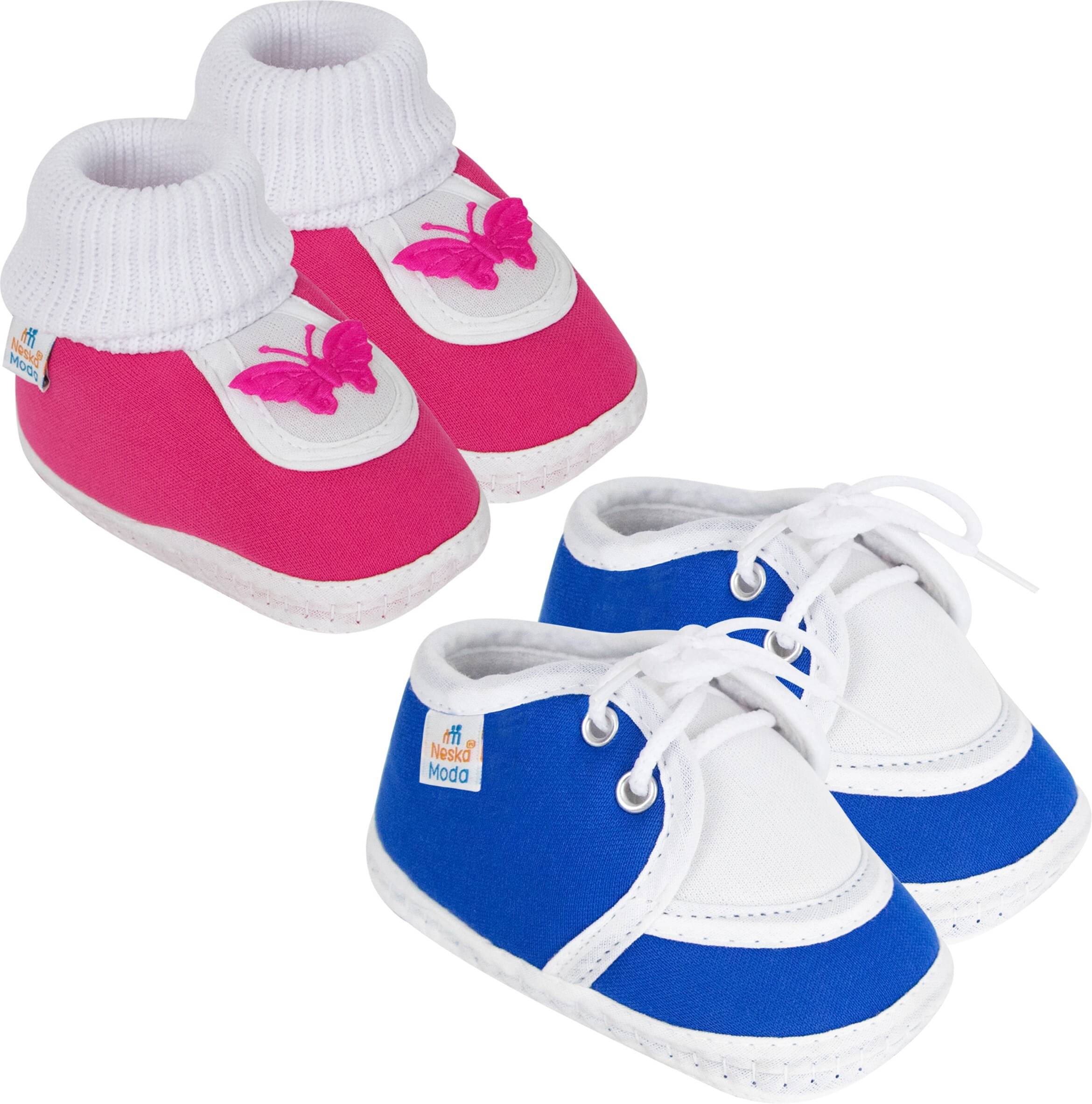     			Neska Moda - MultiColor  Booties For Baby Boy & Baby Girl 6-12 Months ( Pack of 2 )