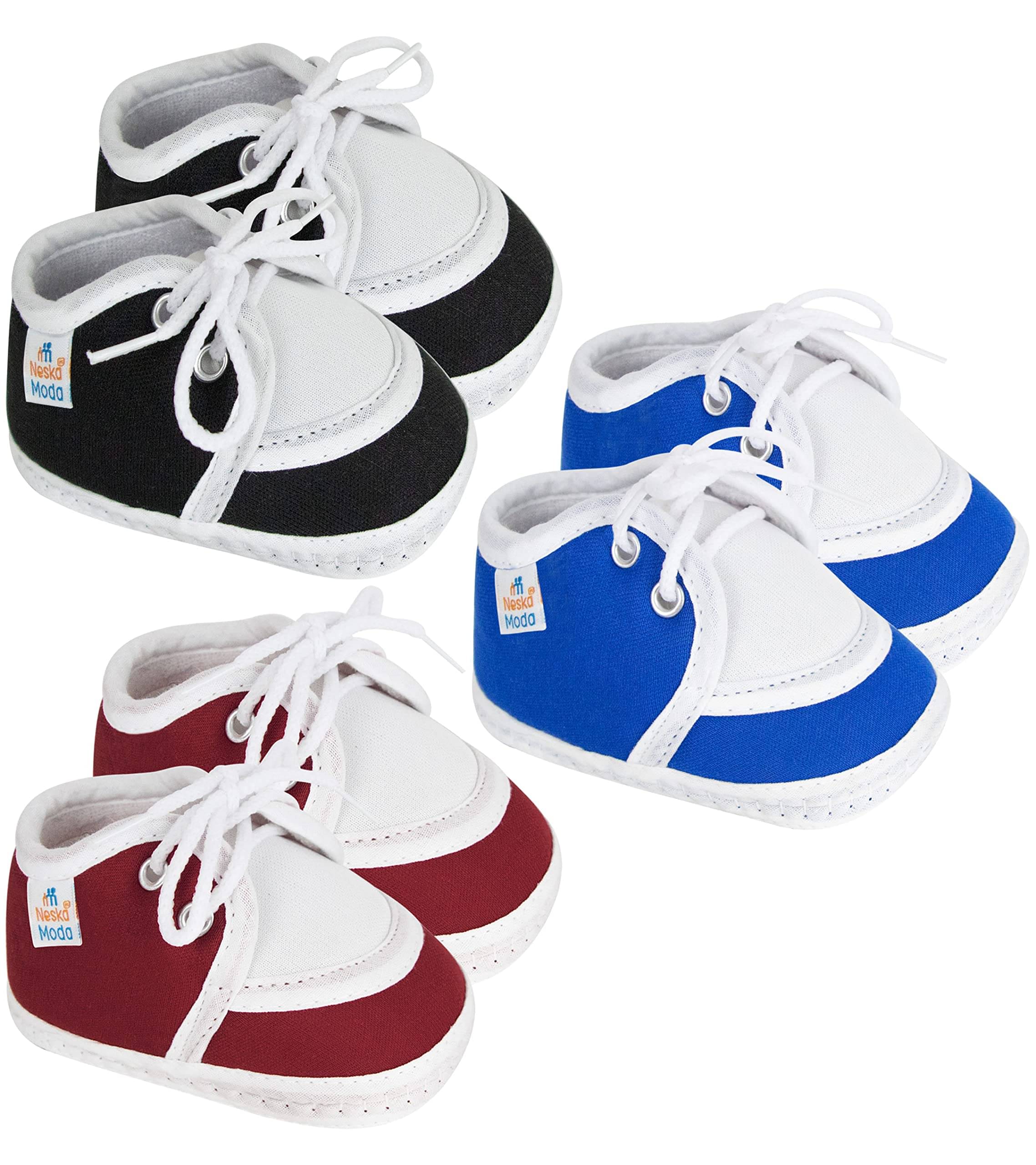     			Neska Moda - MultiColor  Booties For Baby Boy & Baby Girl 6-12 Months ( Pack of 3 )