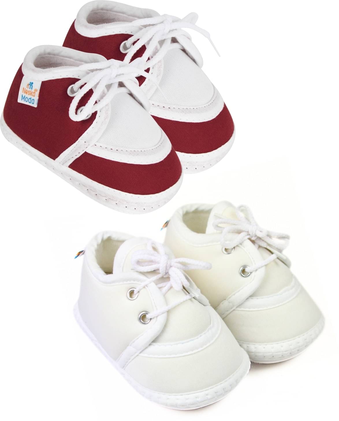     			Neska Moda - MultiColor  Booties For Baby Boy & Baby Girl 6-12 Months ( Pack of 2 )