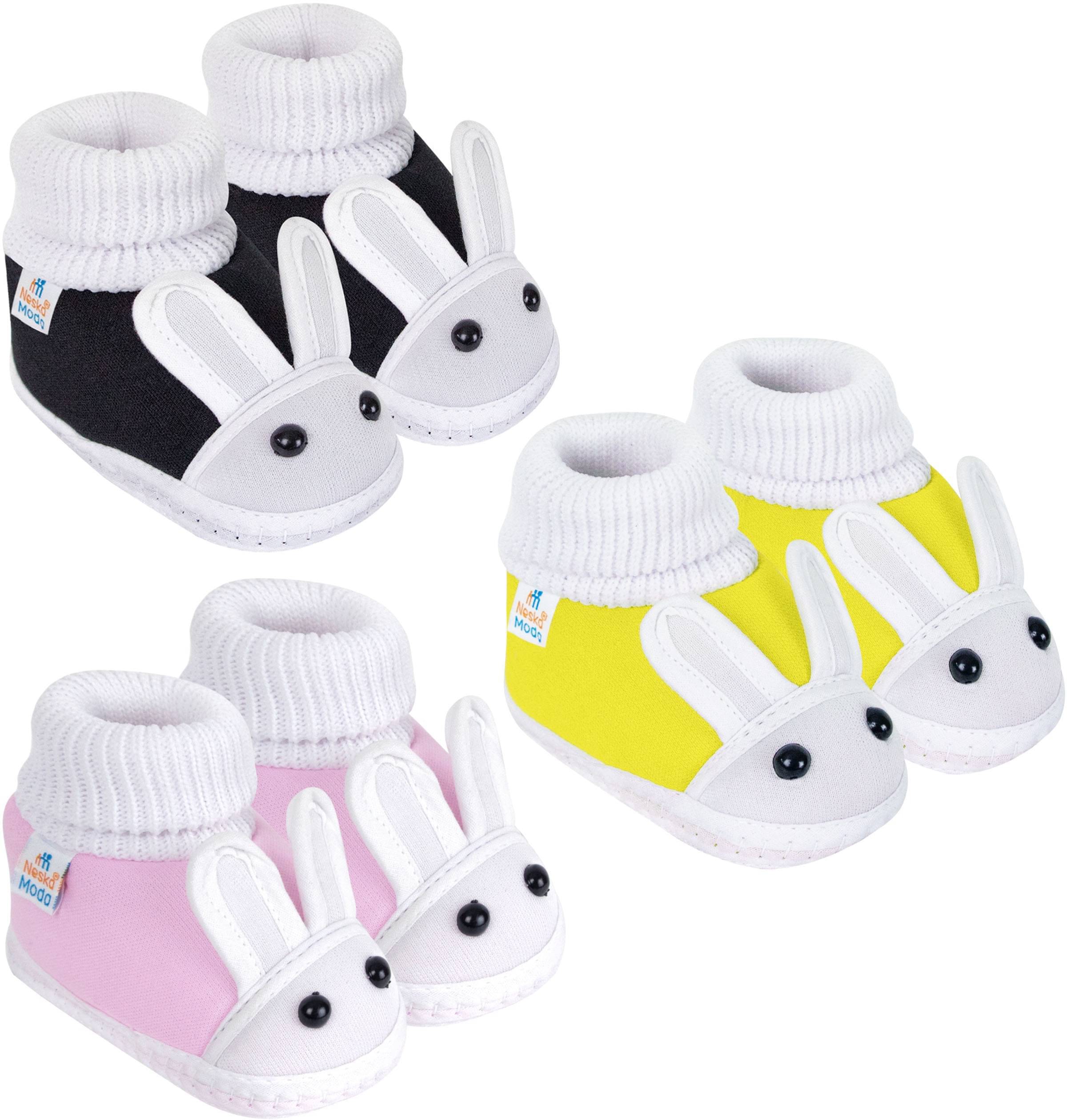     			Neska Moda - MultiColor  Booties For Baby Boy & Baby Girl 6-12 Months ( Pack of 3 )