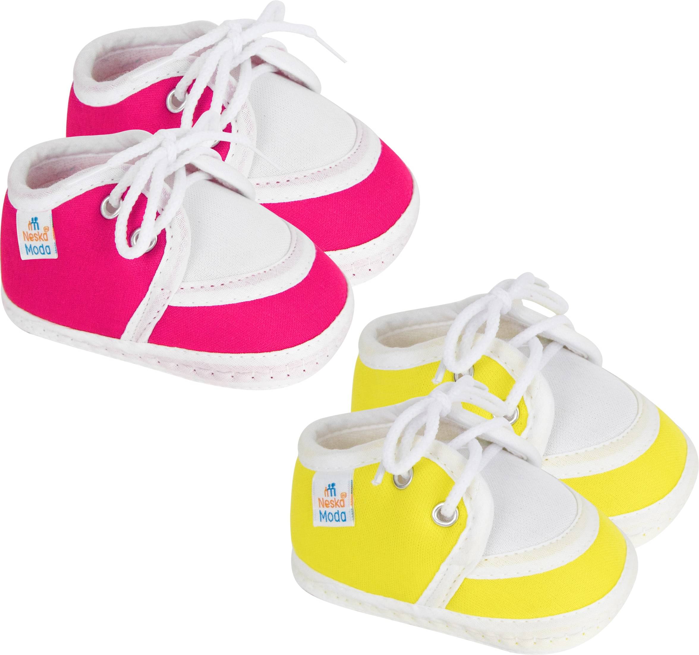     			Neska Moda - MultiColor  Booties For Baby Boy & Baby Girl 6-12 Months ( Pack of 2 )