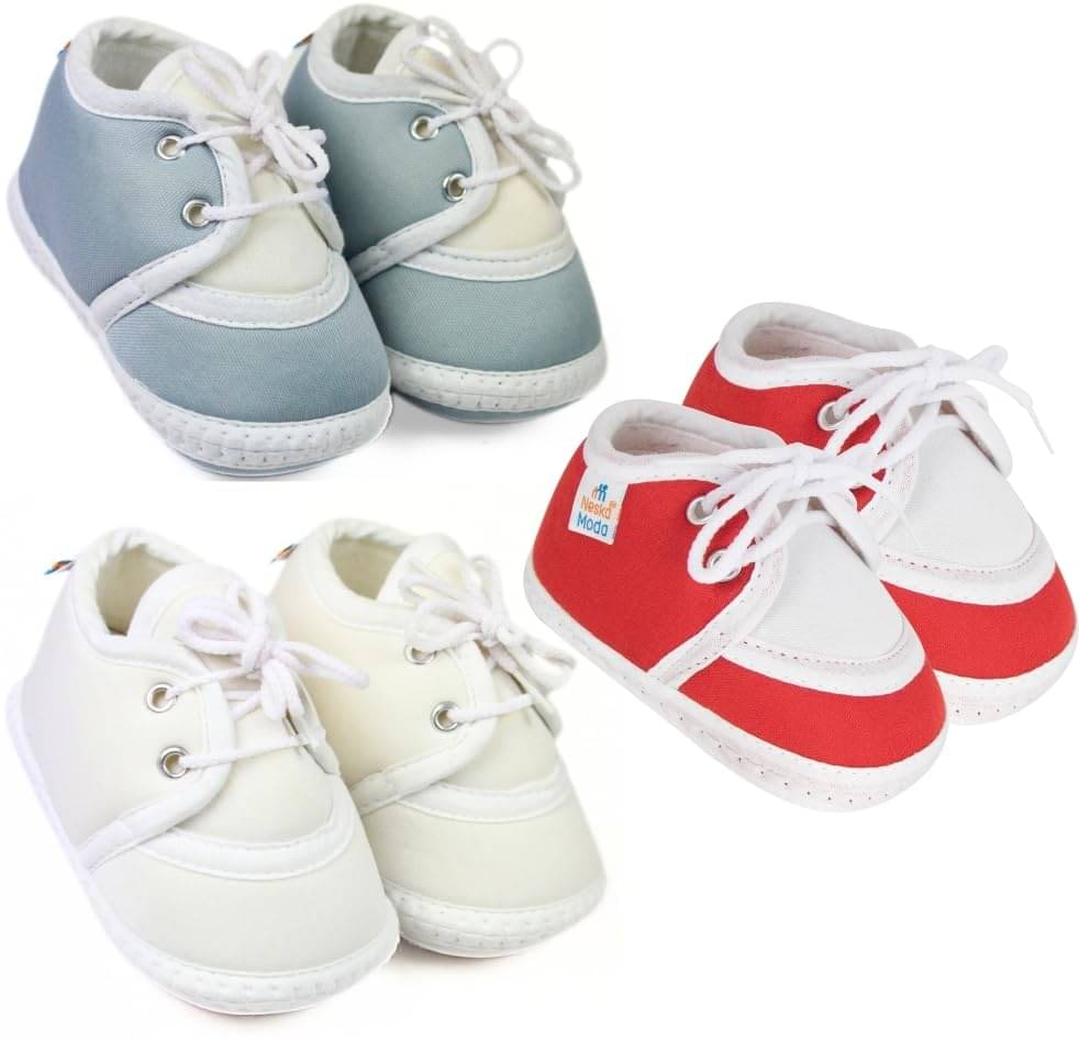     			Neska Moda - MultiColor  Booties For Baby Boy & Baby Girl 6-12 Months ( Pack of 3 )