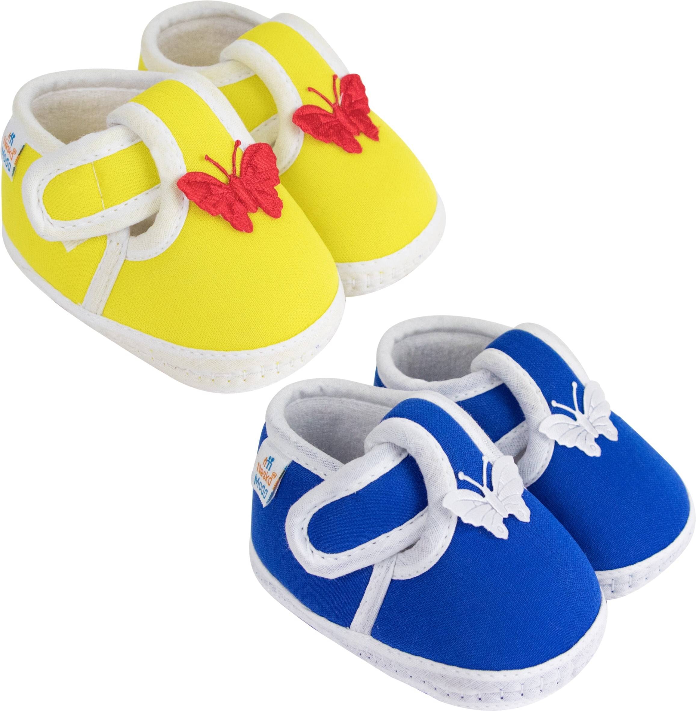     			Neska Moda - MultiColor  Booties For Baby Boy & Baby Girl 6-12 Months ( Pack of 2 )