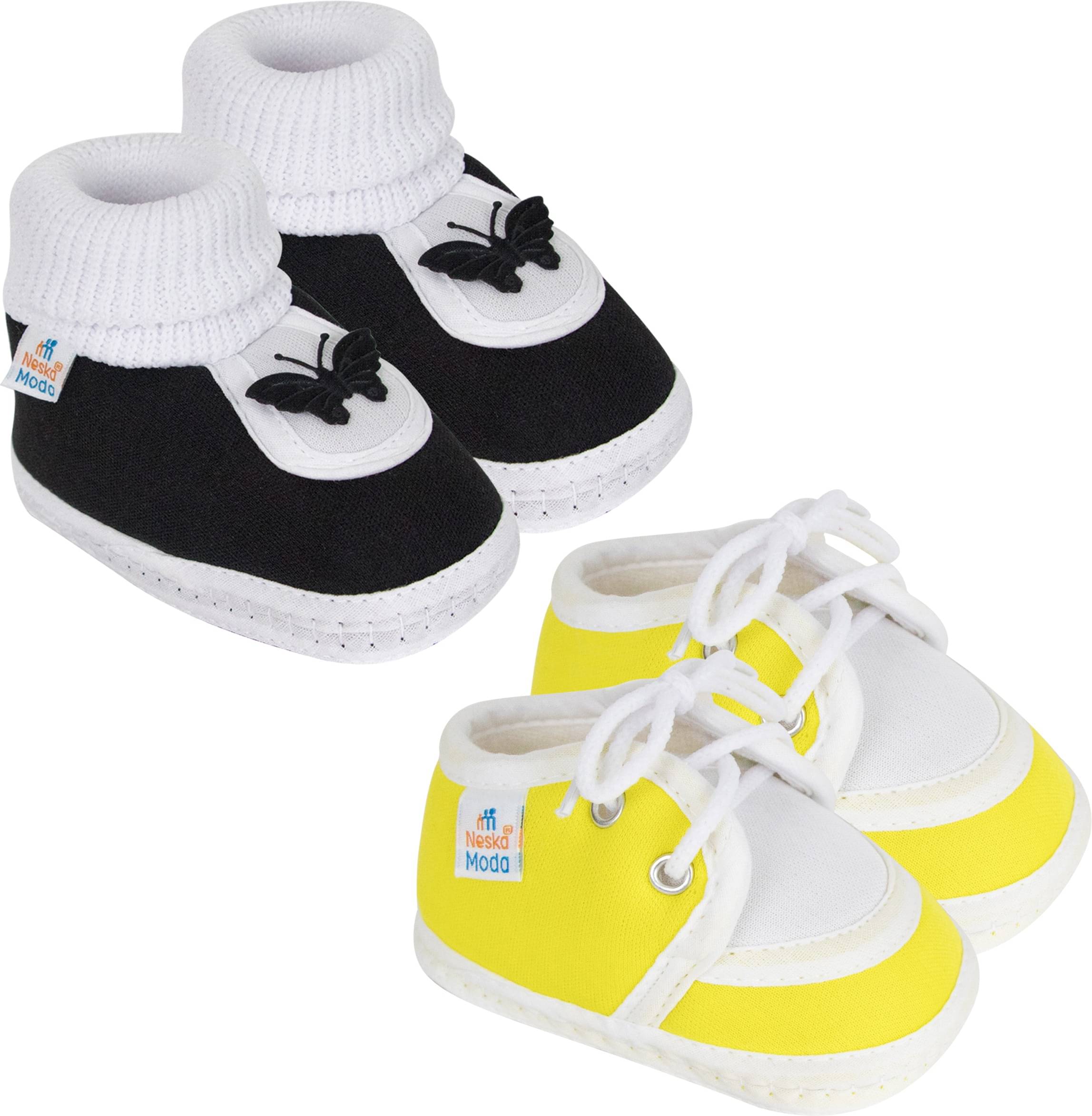 Neska Moda - MultiColor Booties For Baby Boy & Baby Girl 0-6 Months ( Pack of 2 ) Neska Moda - MultiColor Booties For Baby Boy & Baby Girl 0-6 Months ( Pack of 2 )