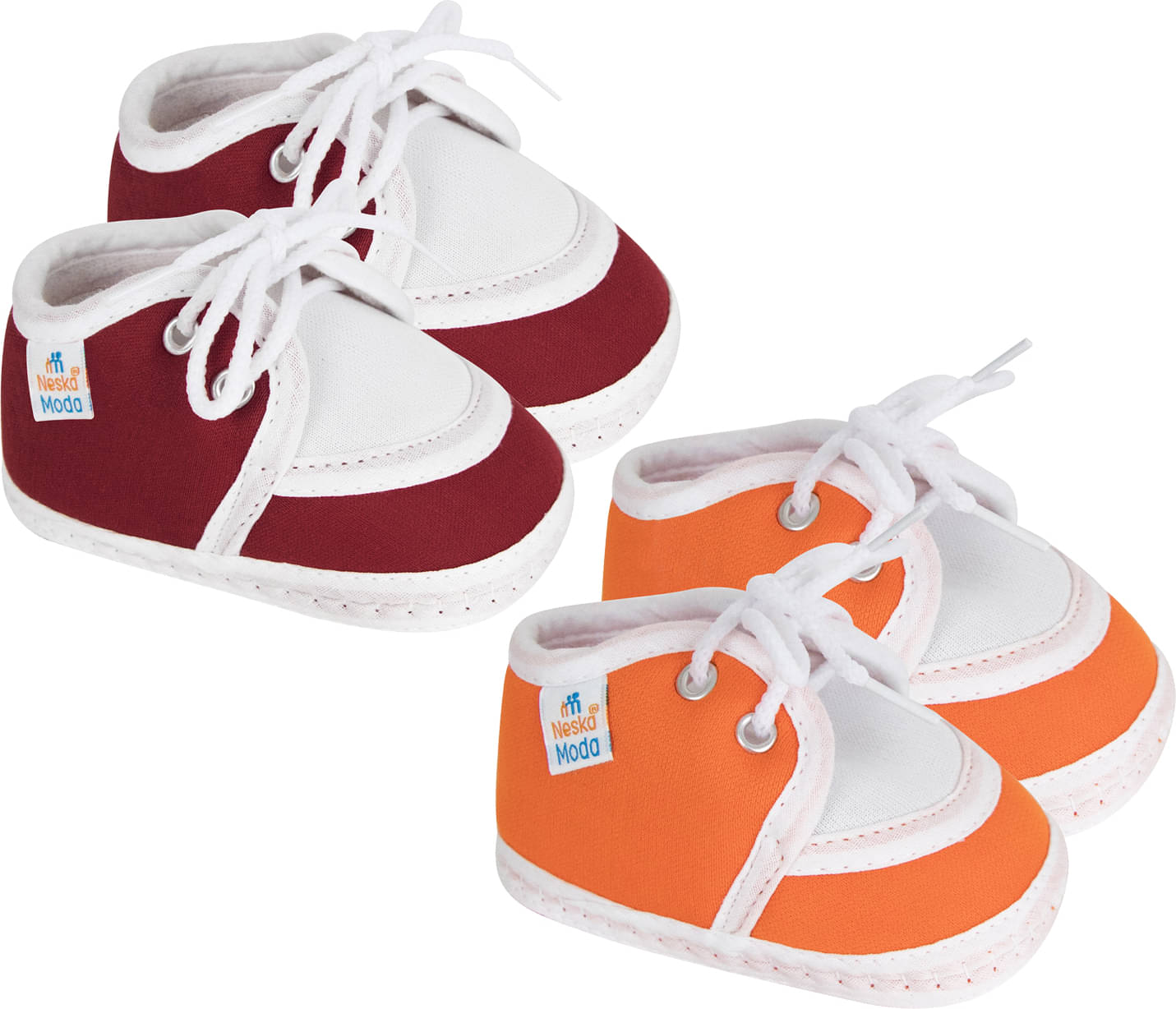     			Neska Moda - MultiColor  Booties For Baby Boy & Baby Girl 6-12 Months ( Pack of 2 )