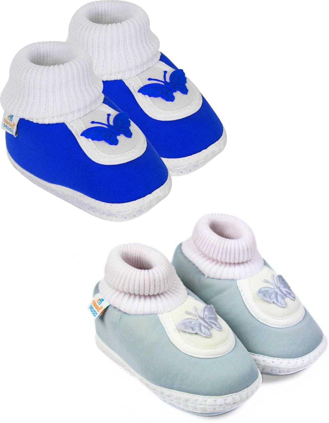    			Neska Moda - MultiColor  Booties For Baby Boy & Baby Girl 6-12 Months ( Pack of 2 )